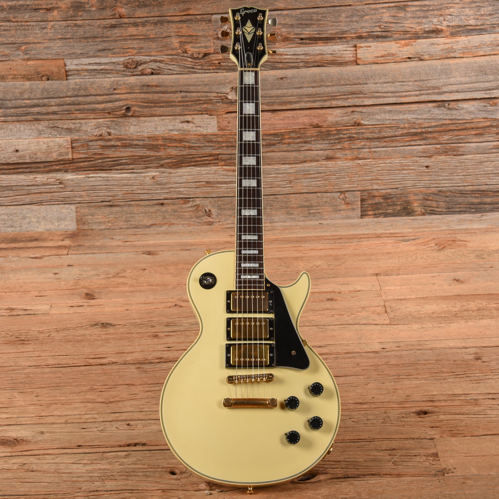 Greco 3-Pickup Custom White 1980s Electric Guitars / Solid Body