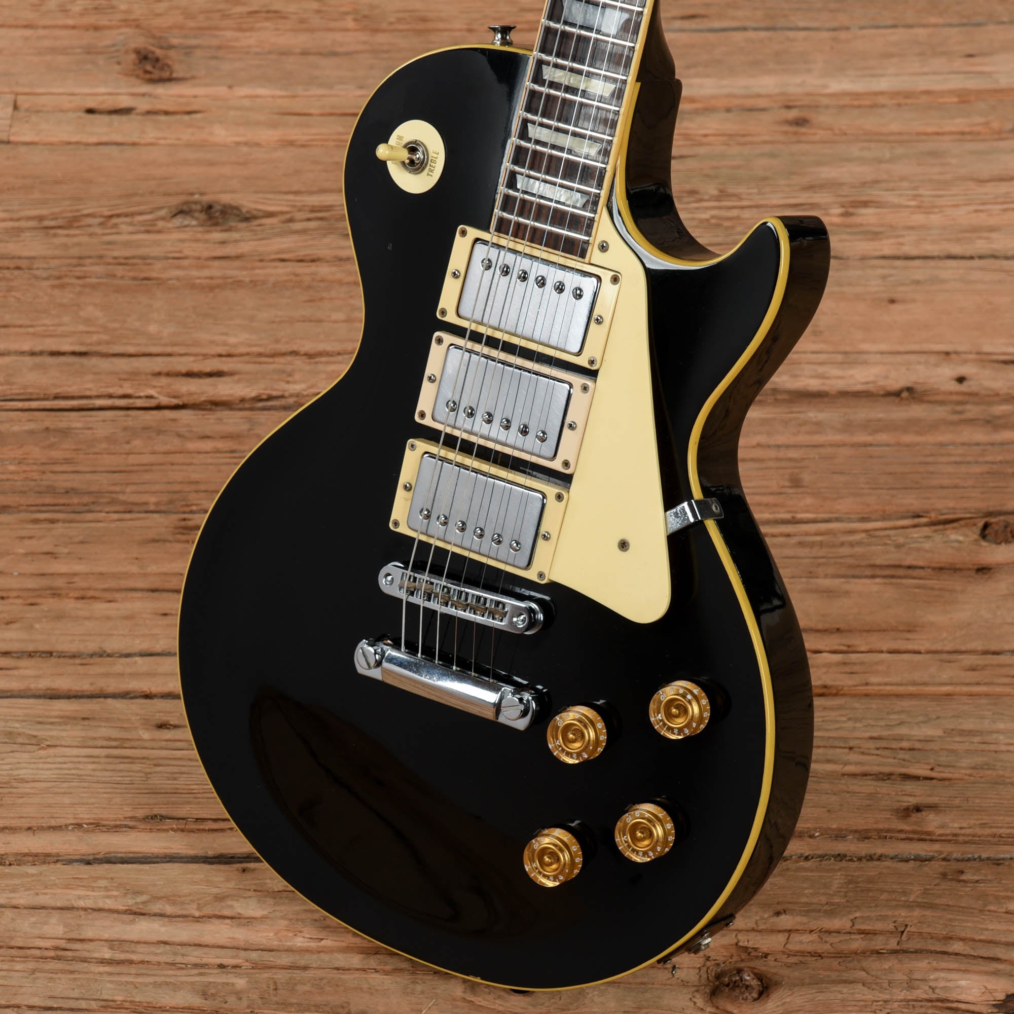 Greco 3-Pickup Singlecut Standard Black 1970s Electric Guitars / Solid Body
