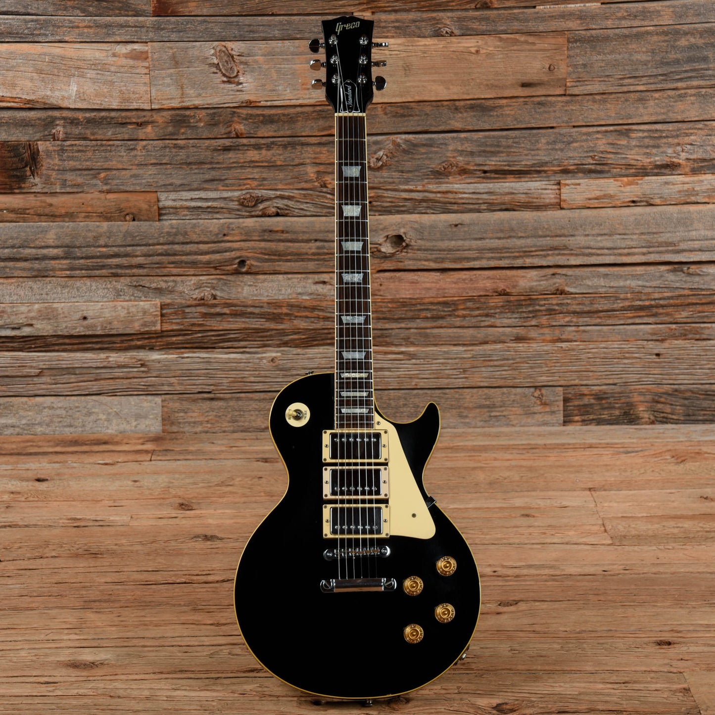 Greco 3-Pickup Singlecut Standard Black 1970s Electric Guitars / Solid Body