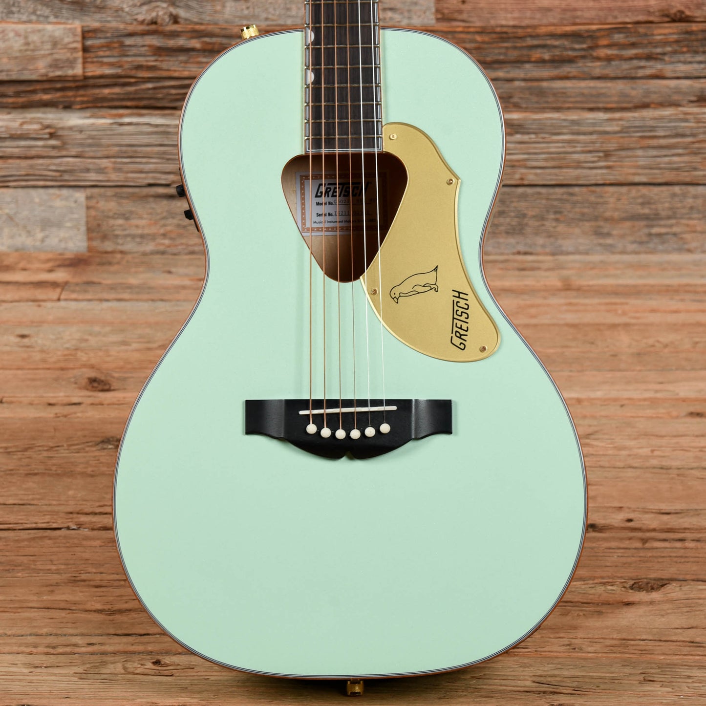 Gretsch G5021E Rancher Penguin Parlor Mint Metallic 2021 Acoustic Guitars / Built-in Electronics