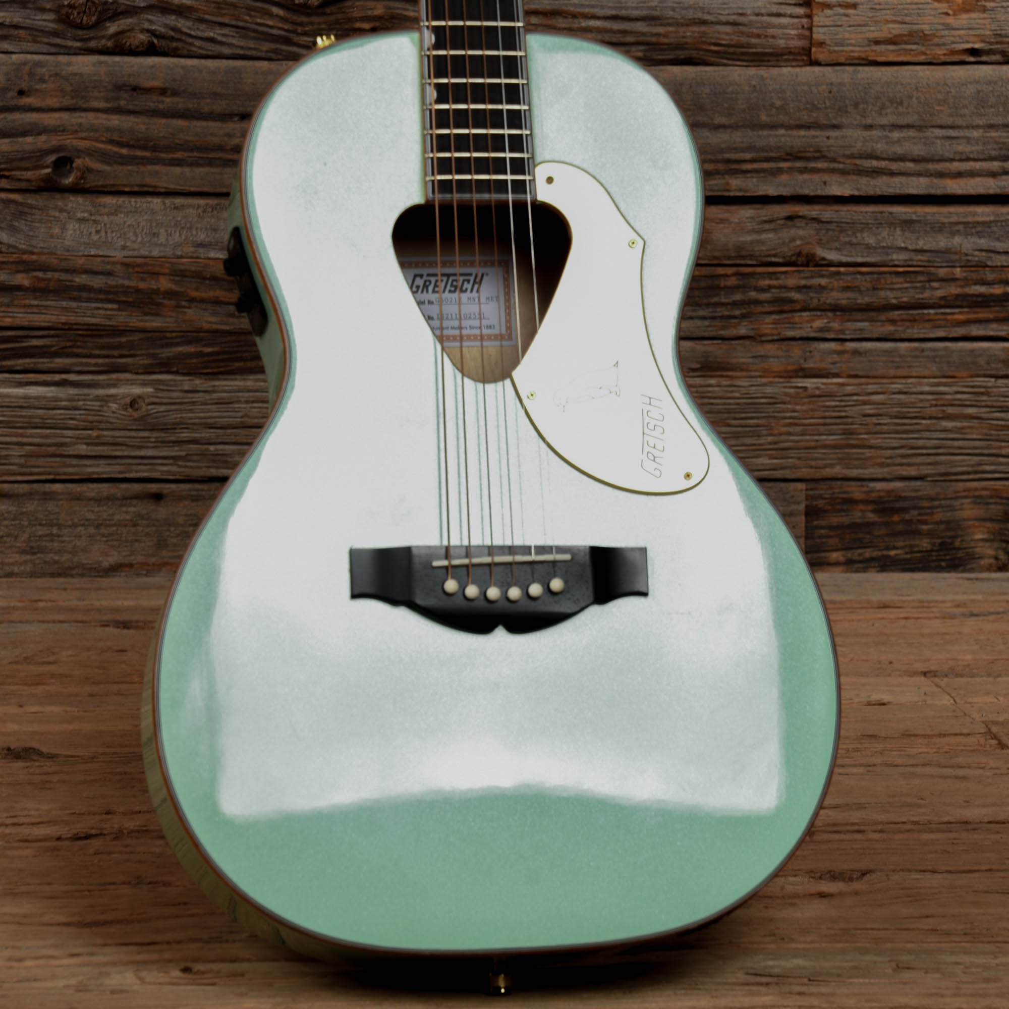 Gretsch G5021E Rancher Penguin Parlor Mint Metallic 2021 Acoustic Guitars / Built-in Electronics