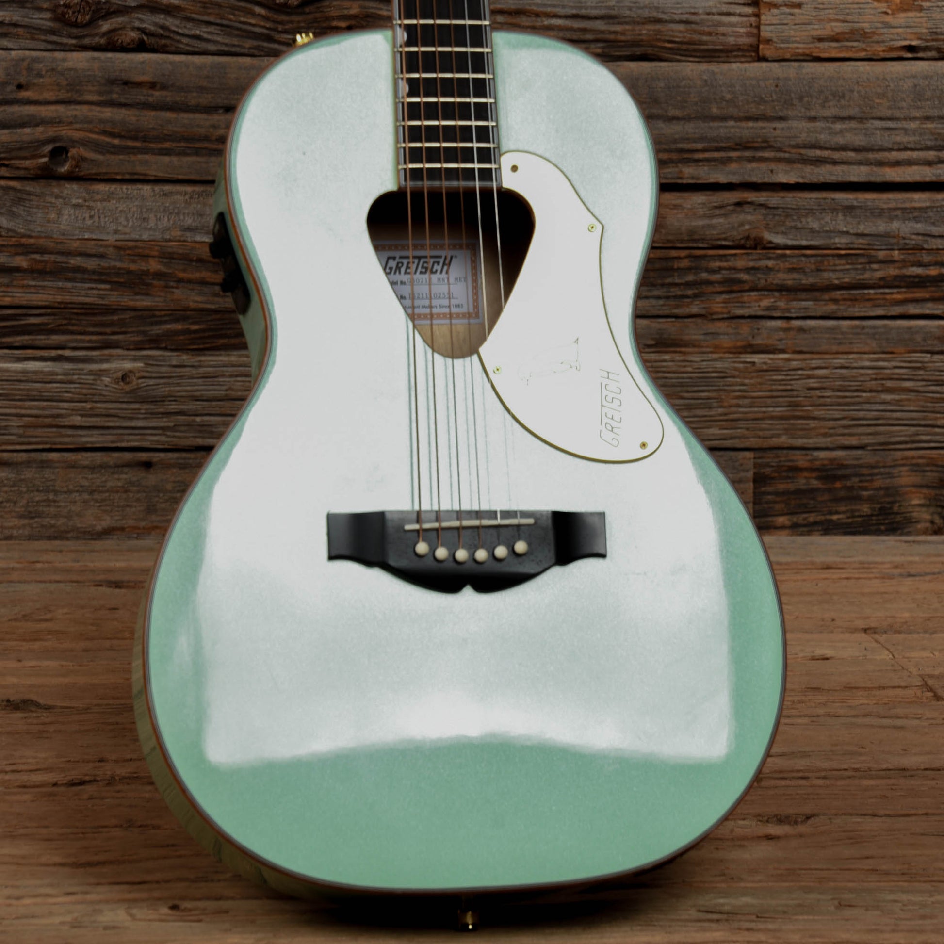 Gretsch G5021E Rancher Penguin Parlor Mint Metallic 2021 Acoustic Guitars / Built-in Electronics