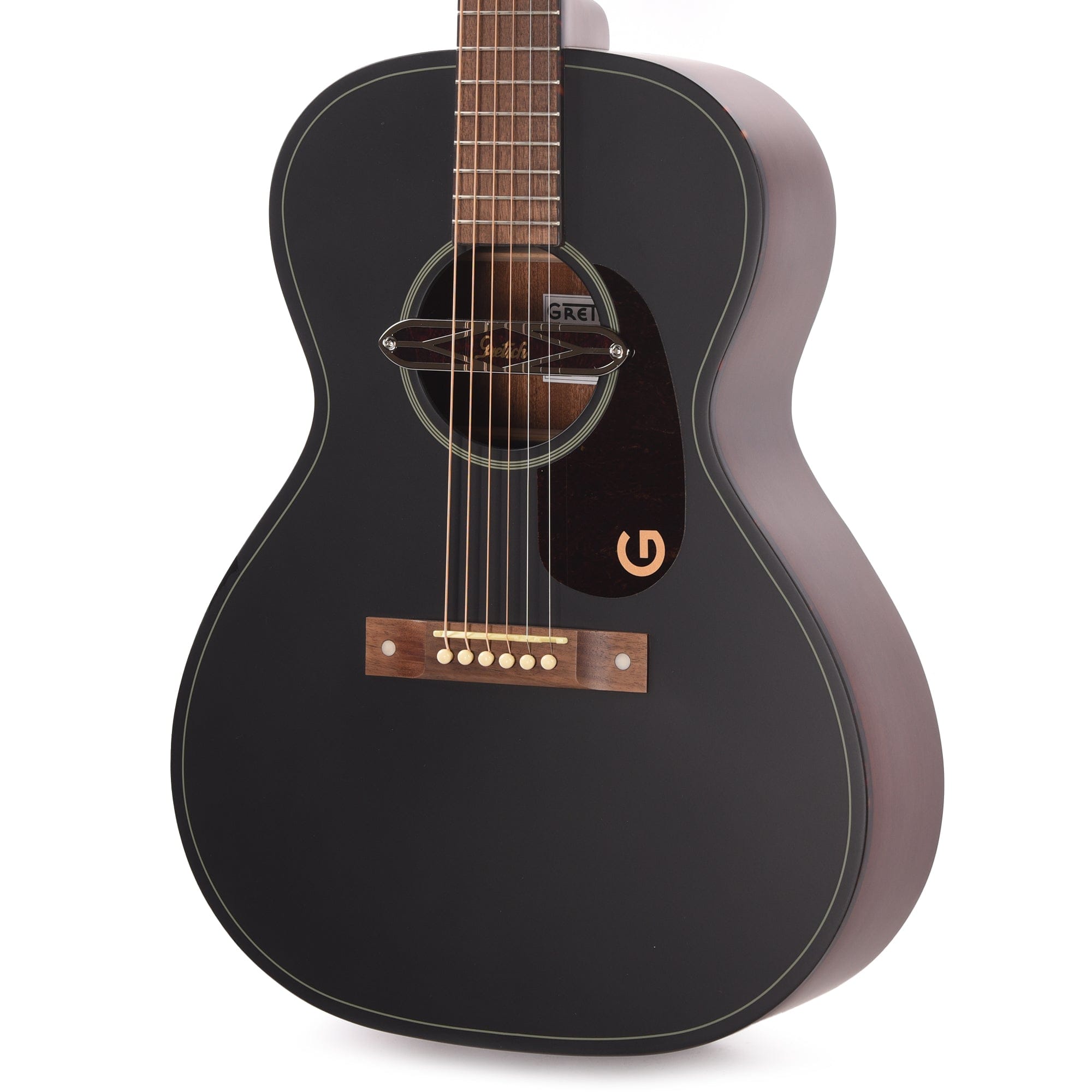 Gretsch Deltoluxe Concert Acoustic Guitar Black Top – Chicago Music ...
