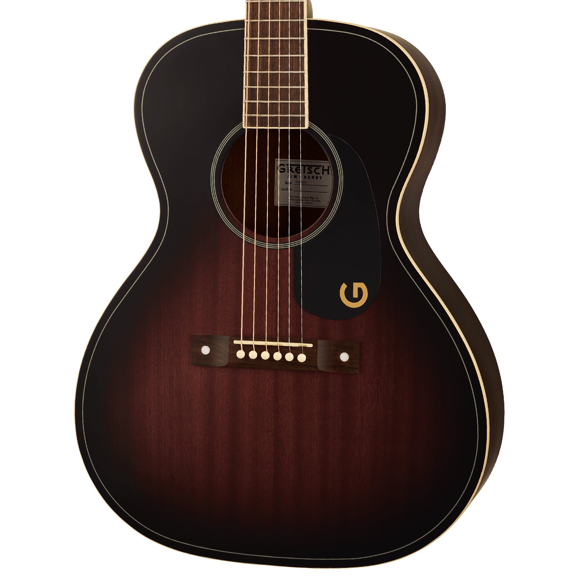 Gretsch Jim Dandy Concert Deep Cherry Burst Acoustic Guitars / Concert