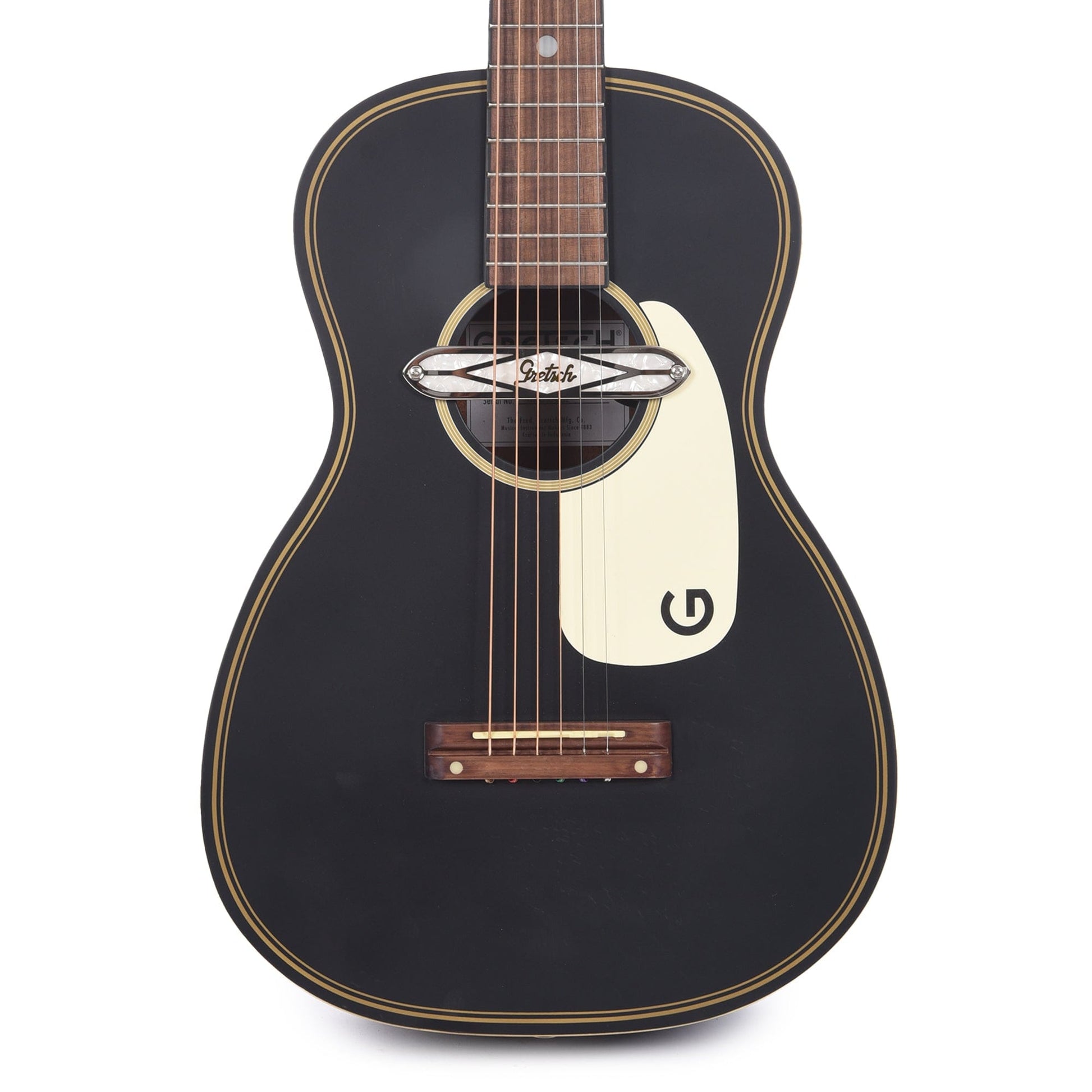 Gretsch G9520E Gin Rickey Acoustic/Electric Smokestack Black w/Soundhole Pickup Acoustic Guitars / Parlor
