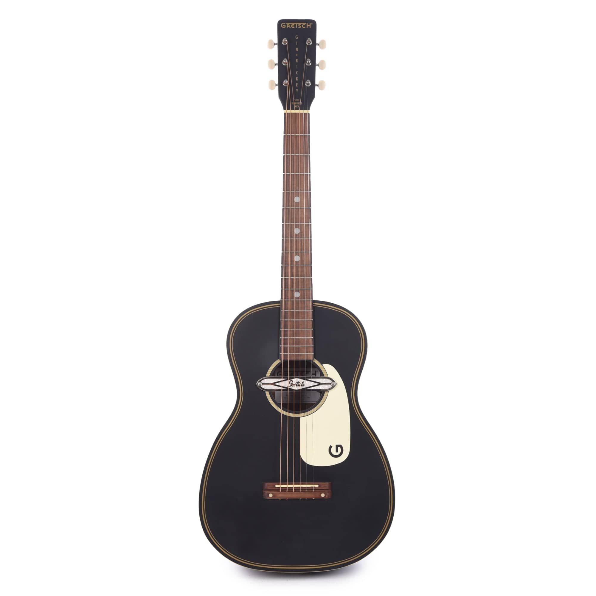 Gretsch G9520E Gin Rickey Acoustic/Electric Smokestack Black w/Soundhole Pickup Acoustic Guitars / Parlor