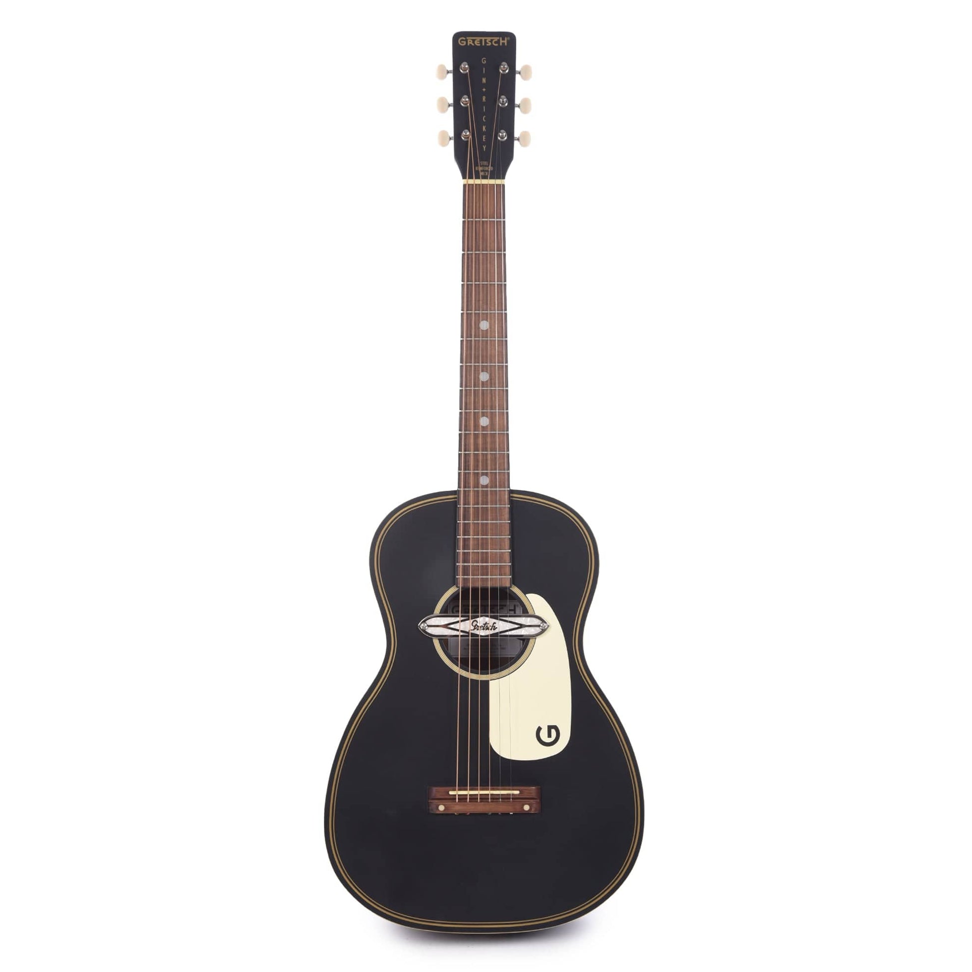 Gretsch G9520E Gin Rickey Acoustic/Electric Smokestack Black w/Soundhole Pickup Acoustic Guitars / Parlor