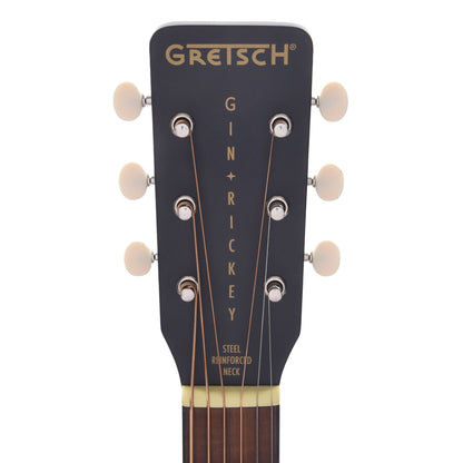 Gretsch G9520E Gin Rickey Acoustic/Electric Smokestack Black w/Soundhole Pickup Acoustic Guitars / Parlor