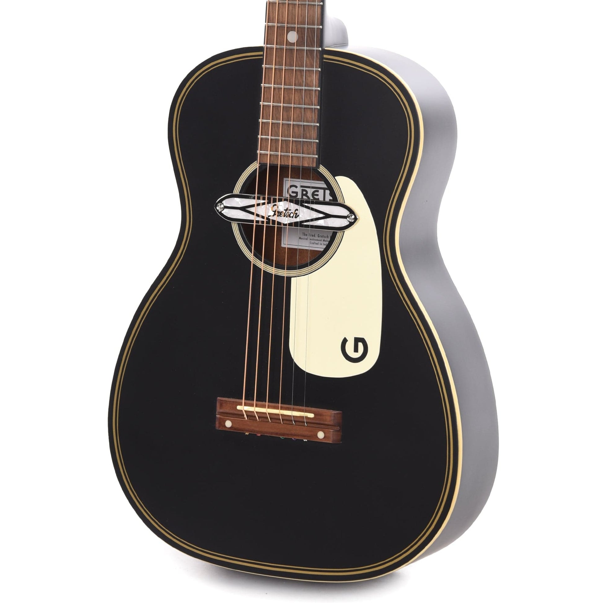 Gretsch G9520E Gin Rickey Acoustic/Electric Smokestack Black w/Soundhole Pickup Acoustic Guitars / Parlor
