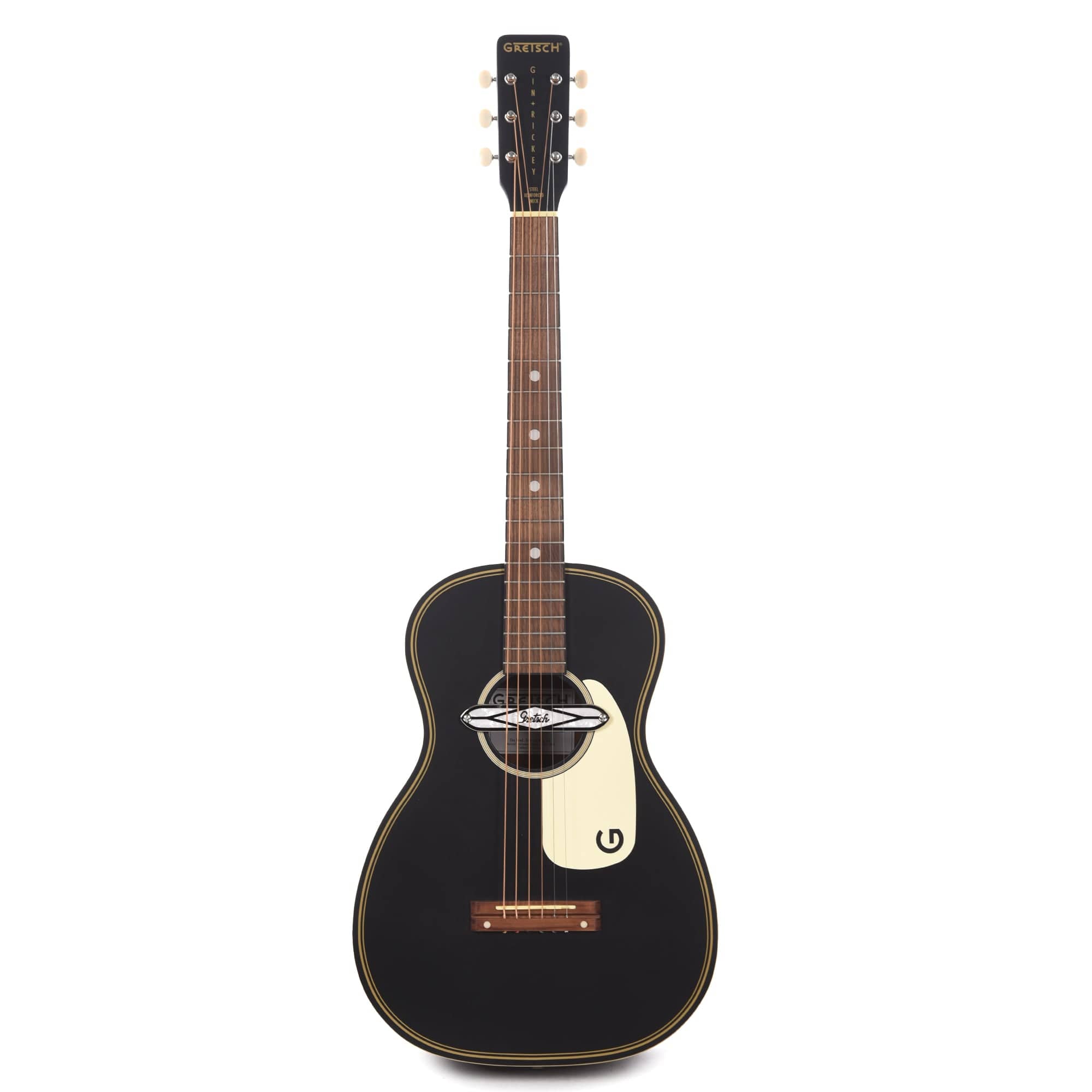 Gretsch G9520E Gin Rickey Acoustic/Electric Smokestack Black w/Soundhole Pickup Acoustic Guitars / Parlor