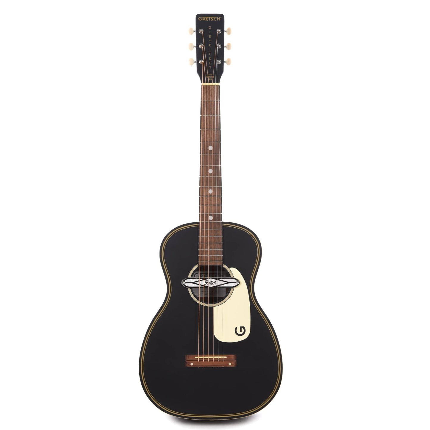 Gretsch G9520E Gin Rickey Acoustic/Electric Smokestack Black w/Soundhole Pickup Acoustic Guitars / Parlor