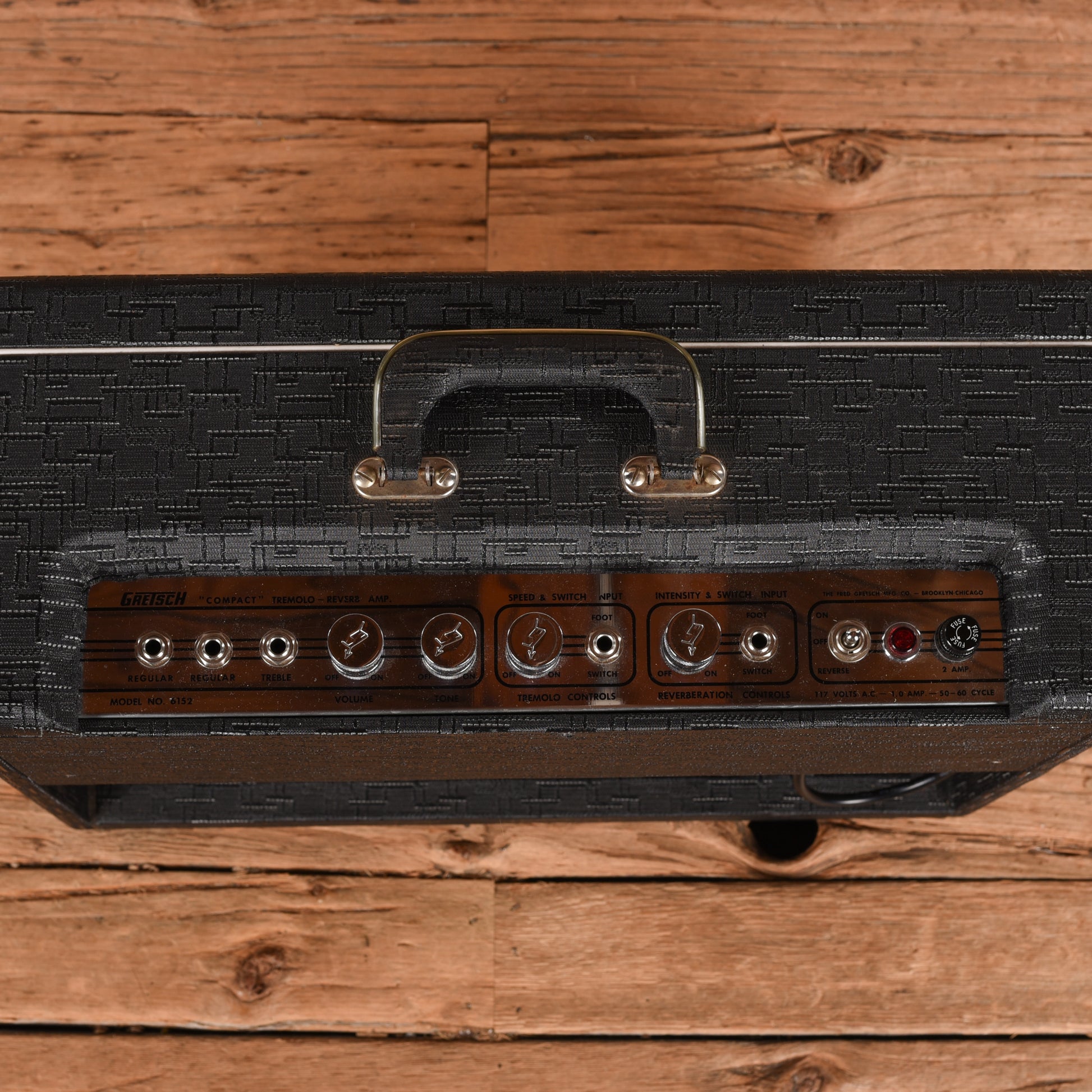 Gretsch Model No. 6152 "Compact" Tremolo Reverb Combo Amp Dark Blue 1968 Amplifiers