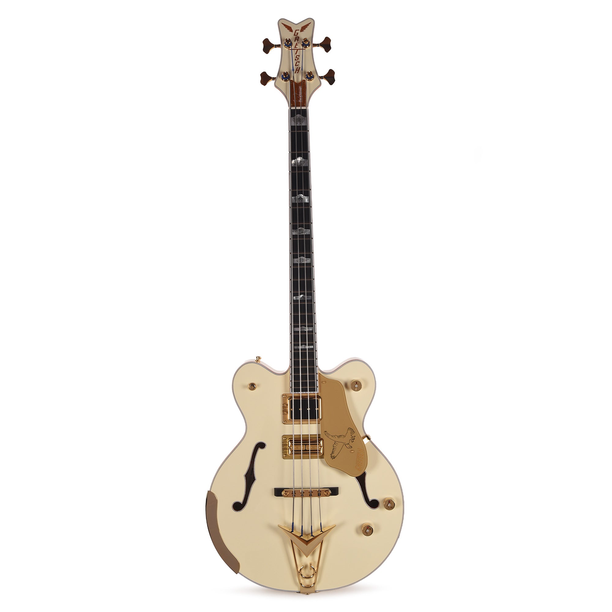 Gretsch G6136B-TP Tom Petersson Signature Falcon 4-String Bass Aged White Lacquer Bass Guitars / 4-String