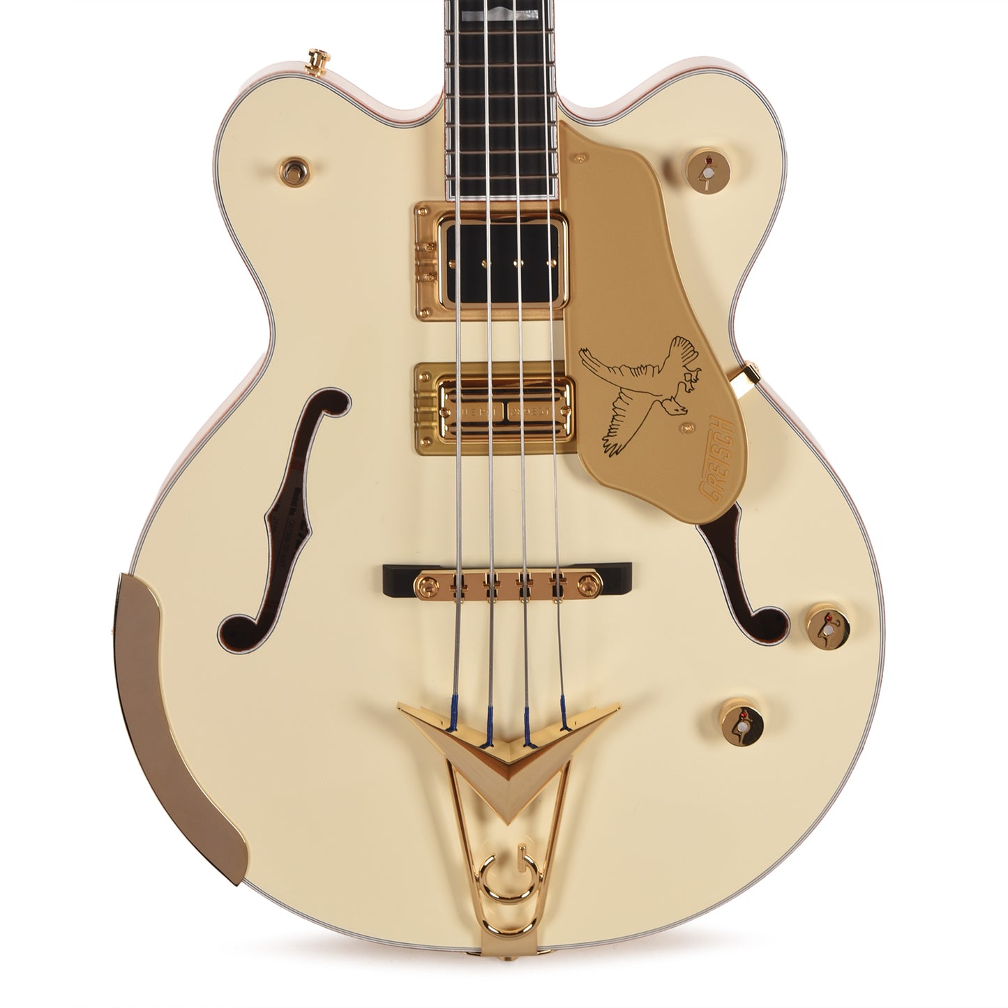 Gretsch G6136B-TP Tom Petersson Signature Falcon 4-String Bass Aged White Lacquer Bass Guitars / 4-String