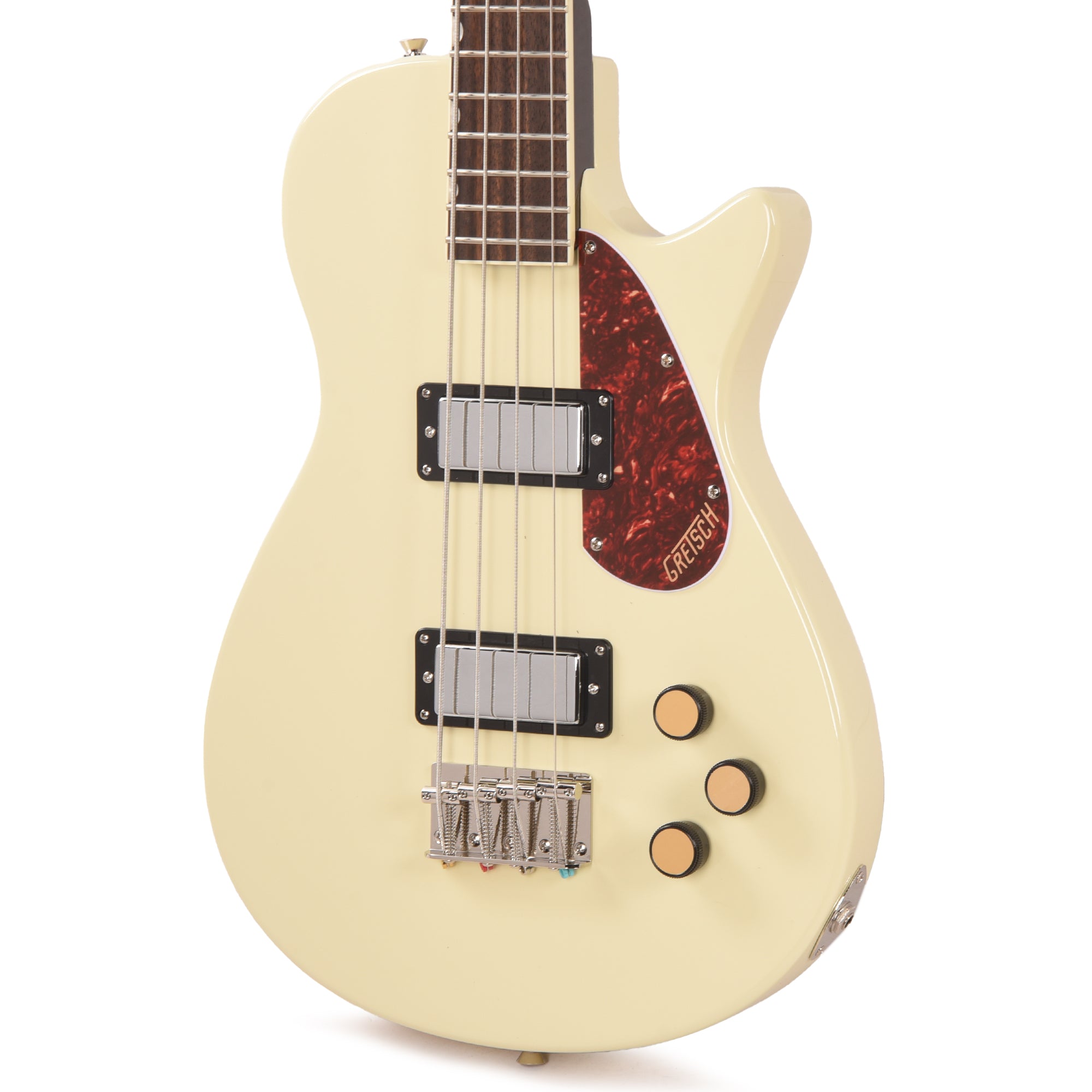 Gretsch Streamliner Jet Club Bass Single-Cut Vintage White Bass Guitars / 4-String