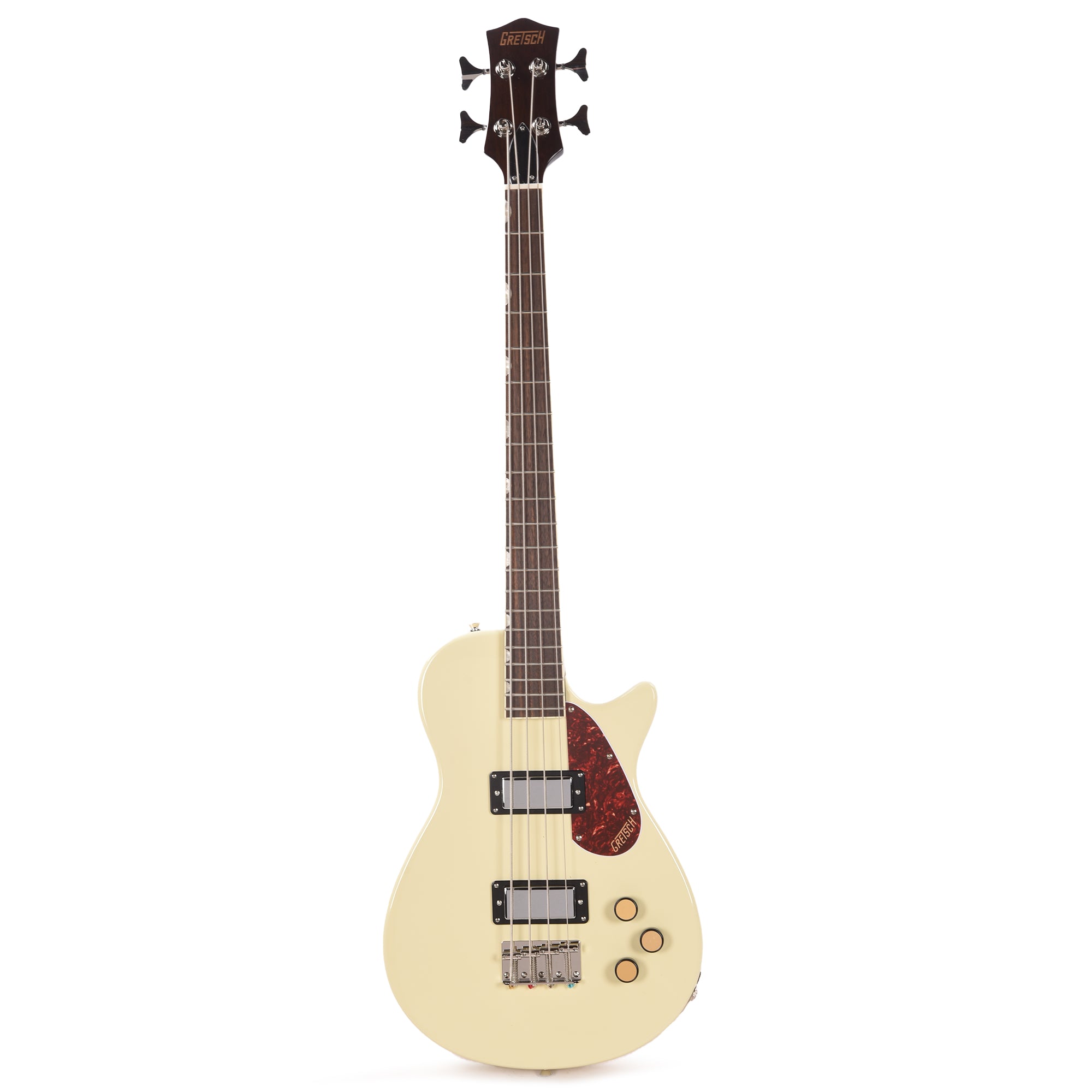 Gretsch Streamliner Jet Club Bass Single-Cut Vintage White Bass Guitars / 4-String