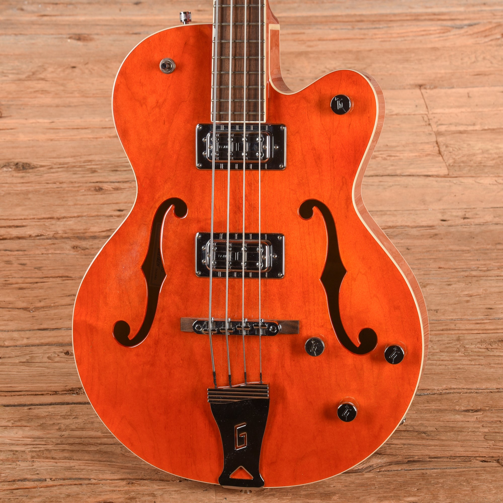 Gretsch G5123B Electromatic Hollow Body Bass Orange Stain 2010 Bass Guitars