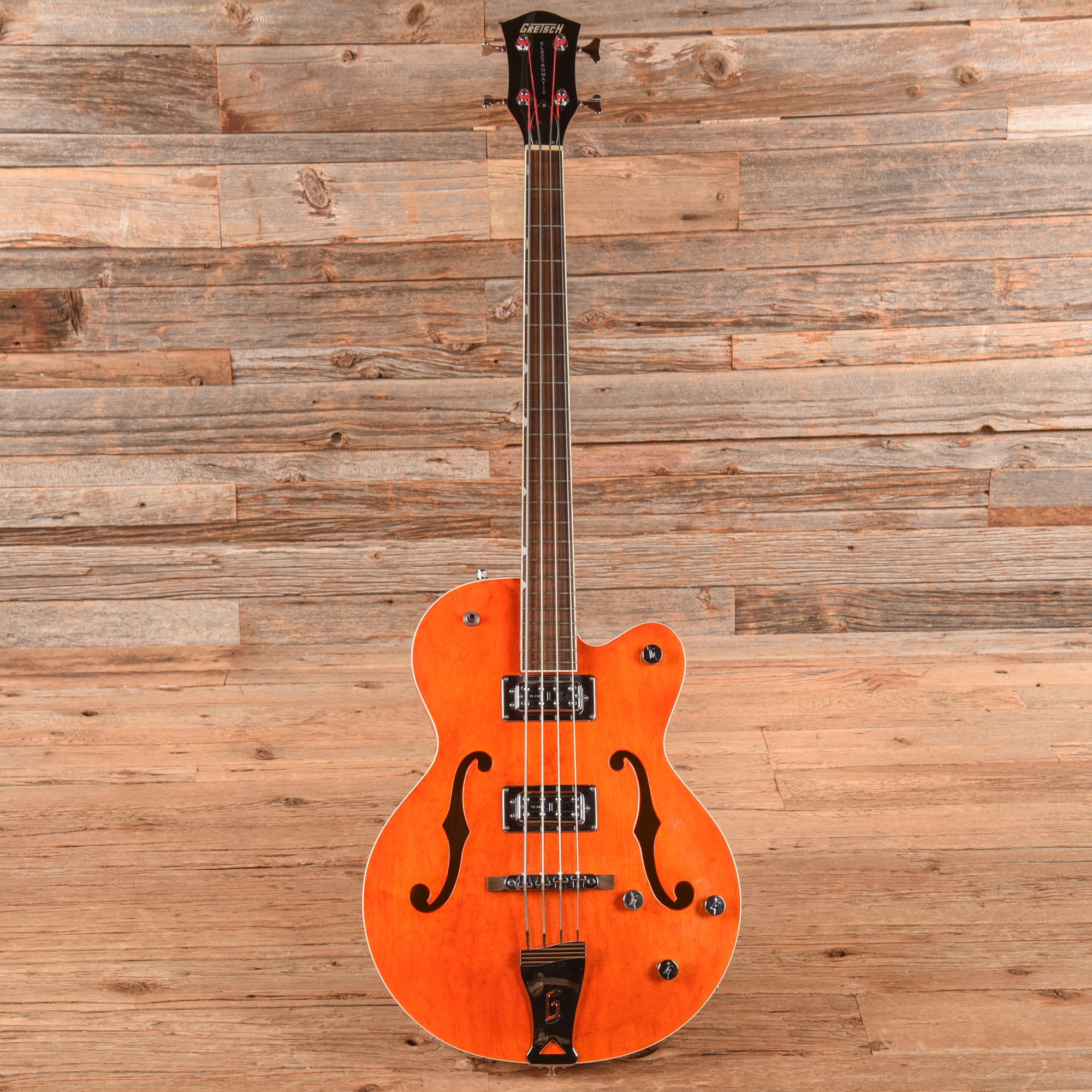 Gretsch G5123B Electromatic Hollow Body Bass Orange Stain 2010 Bass Guitars