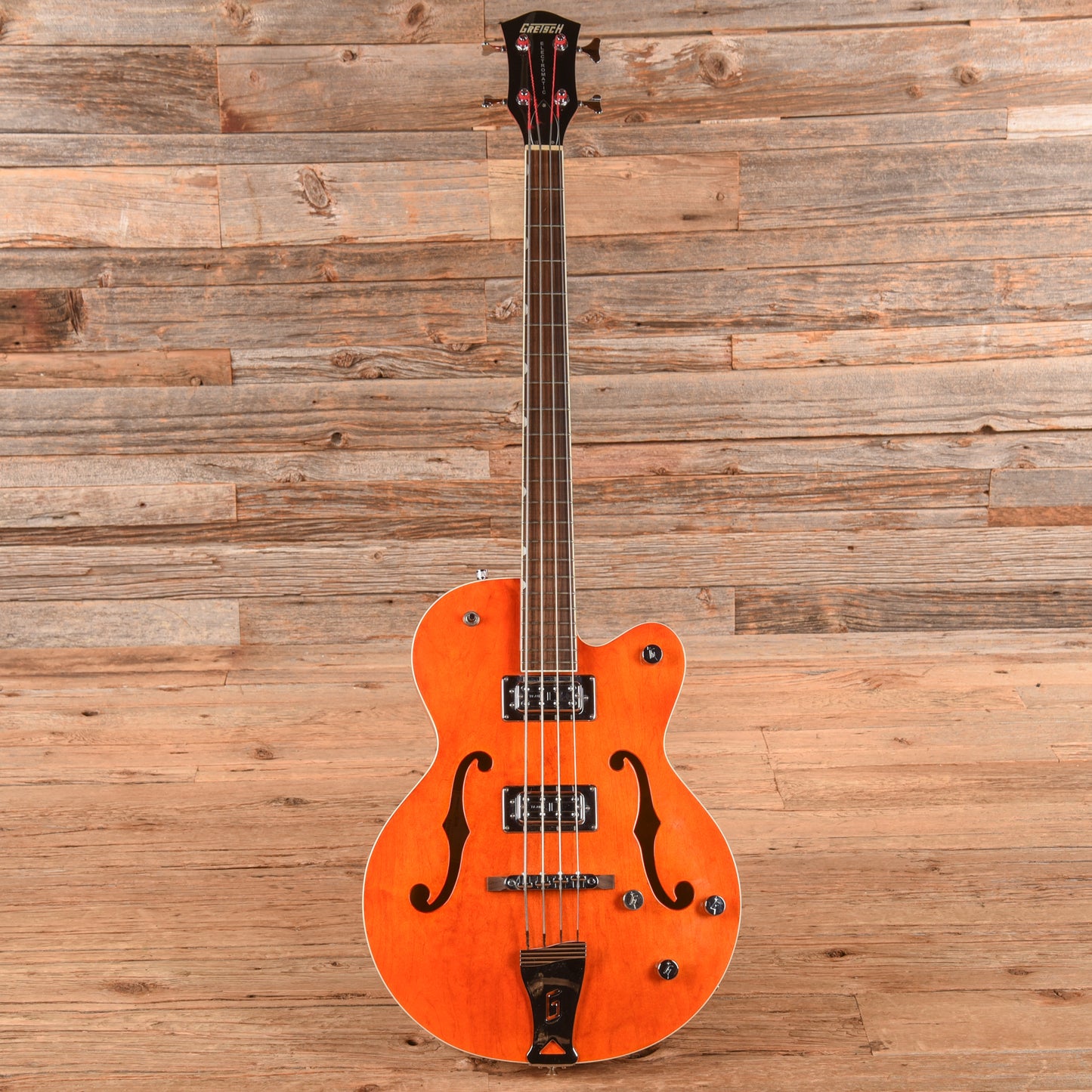 Gretsch G5123B Electromatic Hollow Body Bass Orange Stain 2010 Bass Guitars