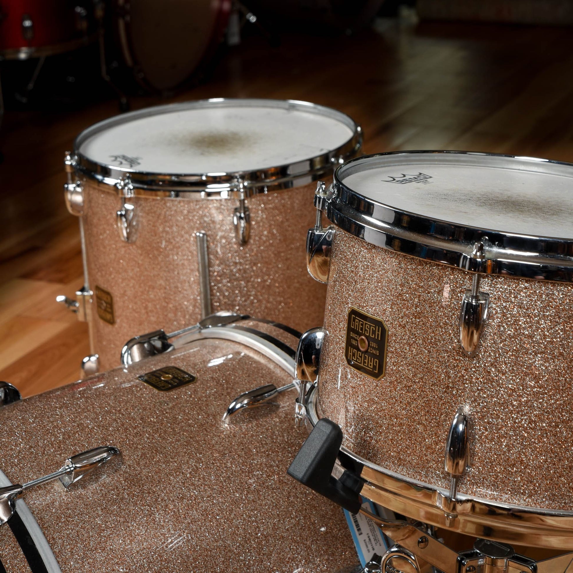 Gretsch USA Custom 12/14/18 Drum Kit 3pc Champagne Sparkle USED Drums and Percussion / Acoustic Drums / Full Acoustic Kits