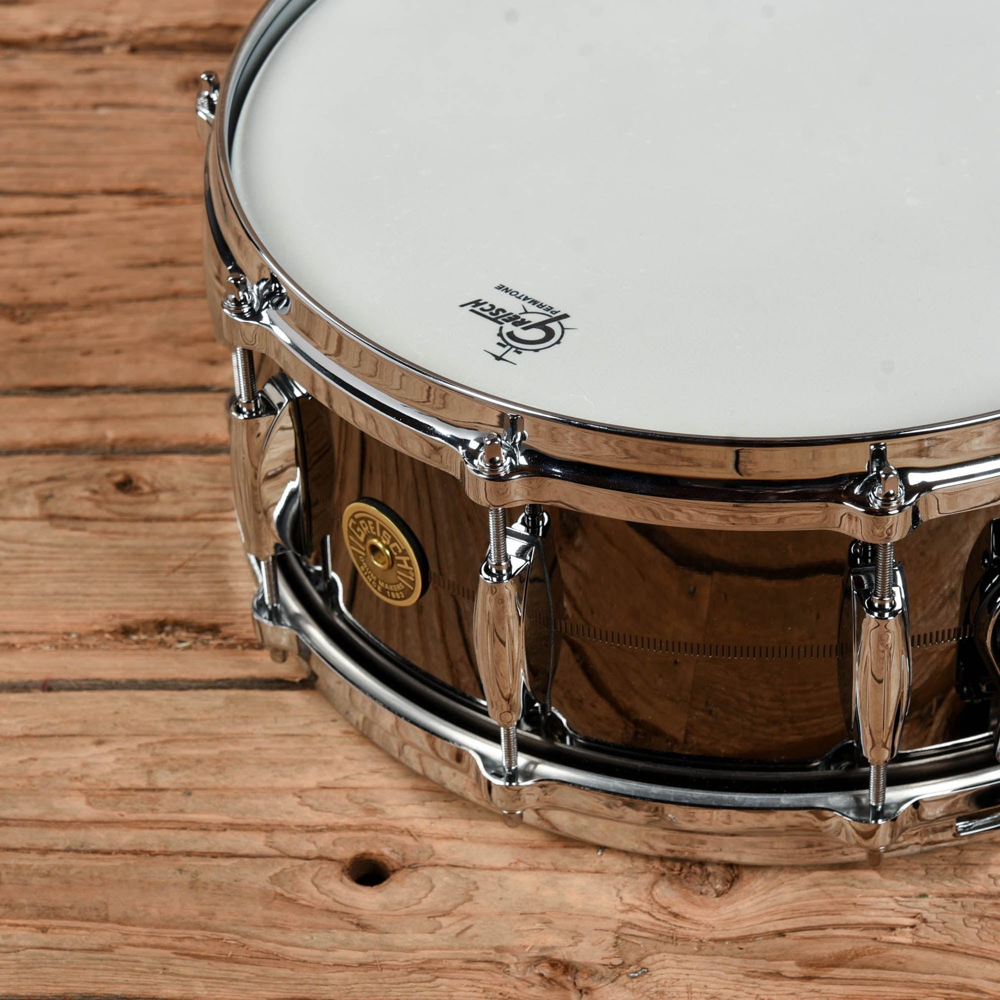 Gretsch 6x14 USA Custom Chrome Over Brass Sare Drum USED Drums and Percussion / Acoustic Drums / Snare
