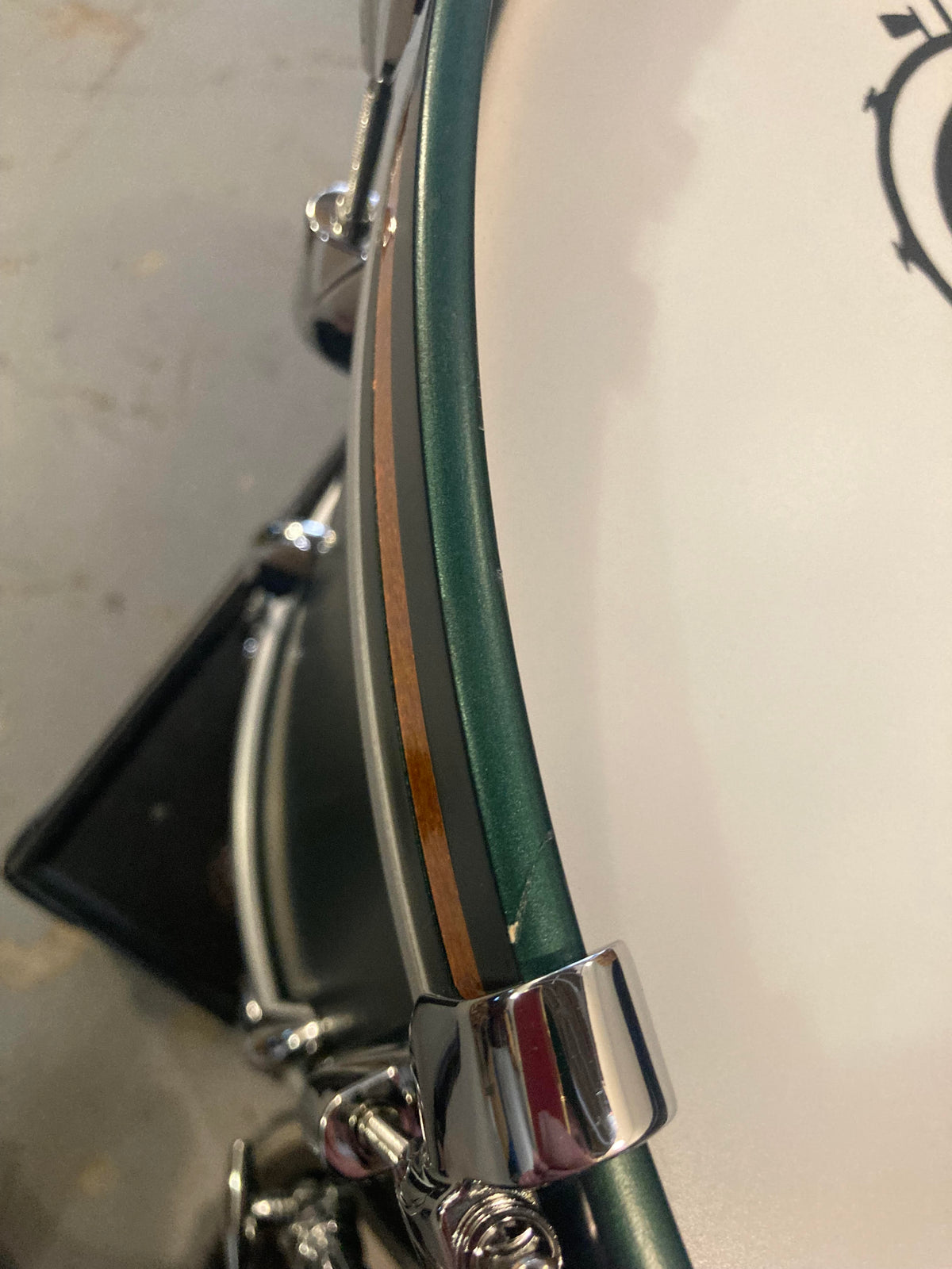 Gretsch USA Custom 13/16/22 3pc. Drum Kit Satin Cadillac Green w/ Bass Drum Tom Mount Drum Kits