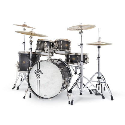 Gretsch 140th Anniversary 10/12/16/22/6.5x14 5pc. Hybrid Drum Kit Ebony Stardust w/Nickel Hdw & Bag Set Drums and Percussion / Acoustic Drums / Full Acoustic Kits