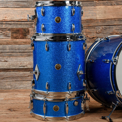 Gretsch Drums Broadkaster 12/14/20 5.5x14 4pc. Drum Kit Blue Sparkle (Vintage Build) USED Drums and Percussion / Acoustic Drums / Full Acoustic Kits
