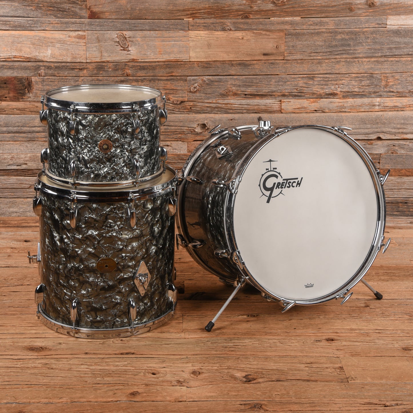 Gretsch Drums Gretsch Custom 13/16/20 USED Black Diamond Pearl 1970s Drums and Percussion / Acoustic Drums / Full Acoustic Kits