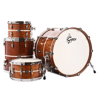 Gretsch Renown Limited 12/16/22/6.5x14 4pc. Drum Kit Mahogany Gloss w/Vintage Pearl Inlay Drums and Percussion / Acoustic Drums / Full Acoustic Kits