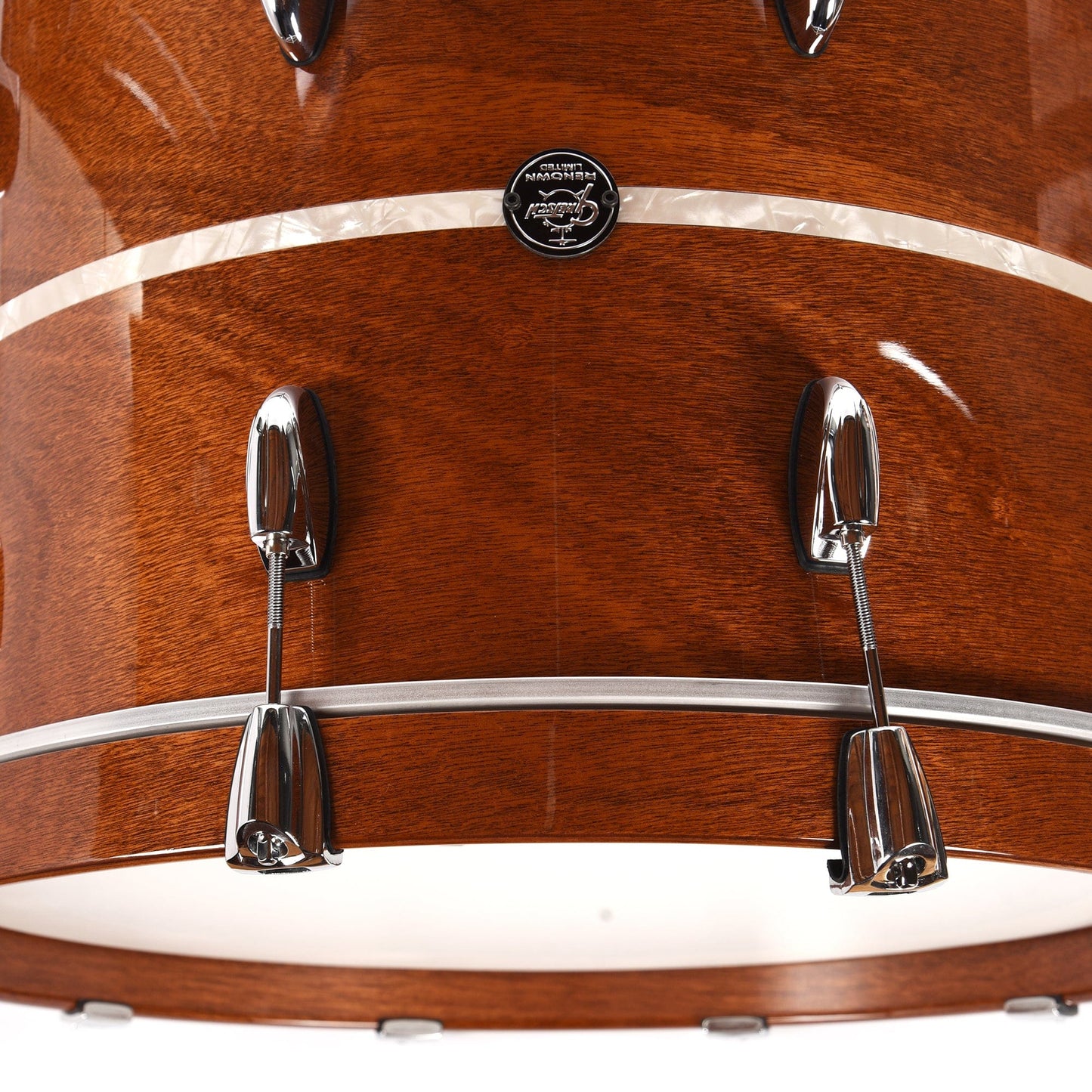 Gretsch Renown Limited 12/16/22/6.5x14 4pc. Drum Kit Mahogany Gloss w/Vintage Pearl Inlay Drums and Percussion / Acoustic Drums / Full Acoustic Kits