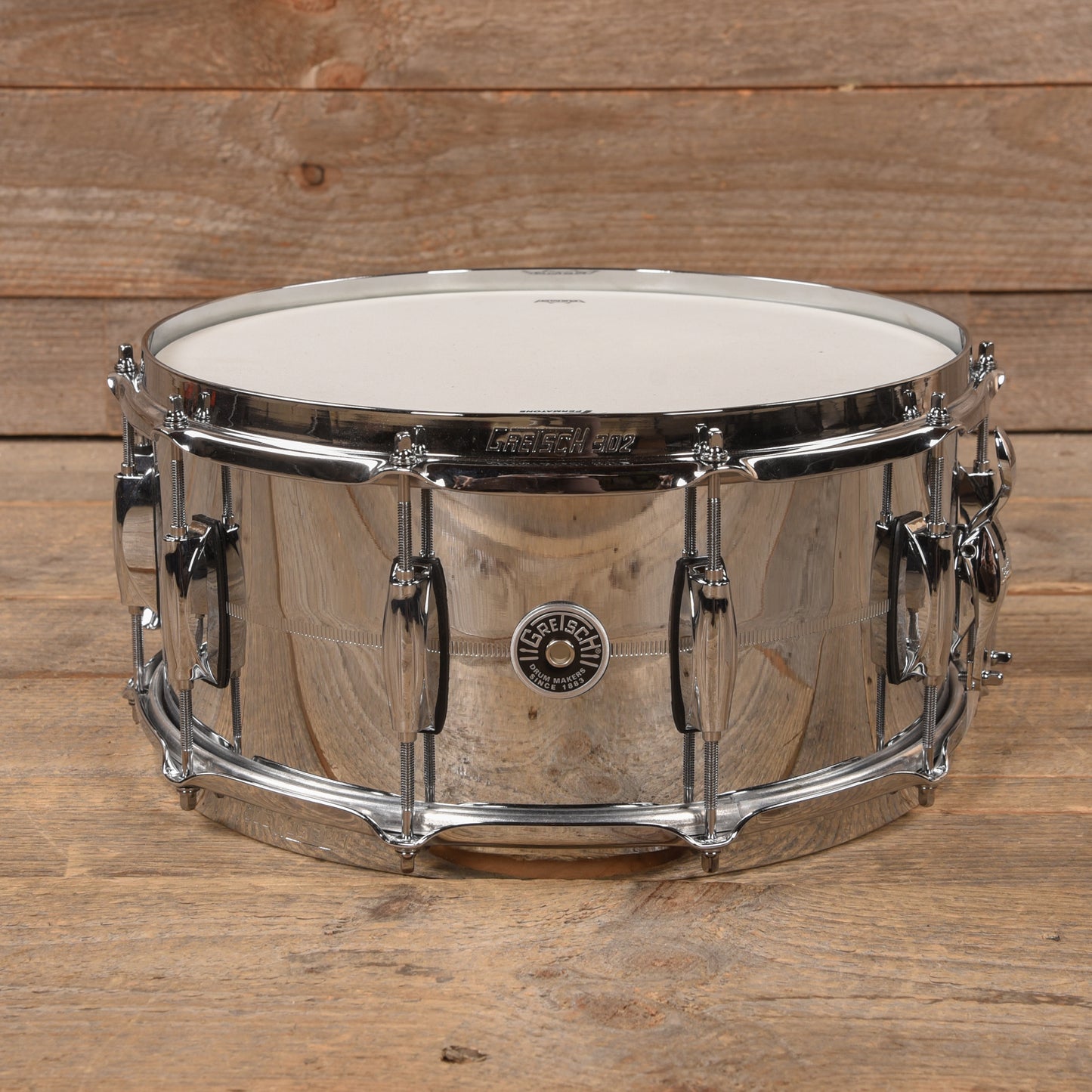 Gretsch 6.5x14 Brooklyn Chrome Over Brass Snare Drum Drums and Percussion / Acoustic Drums / Snare
