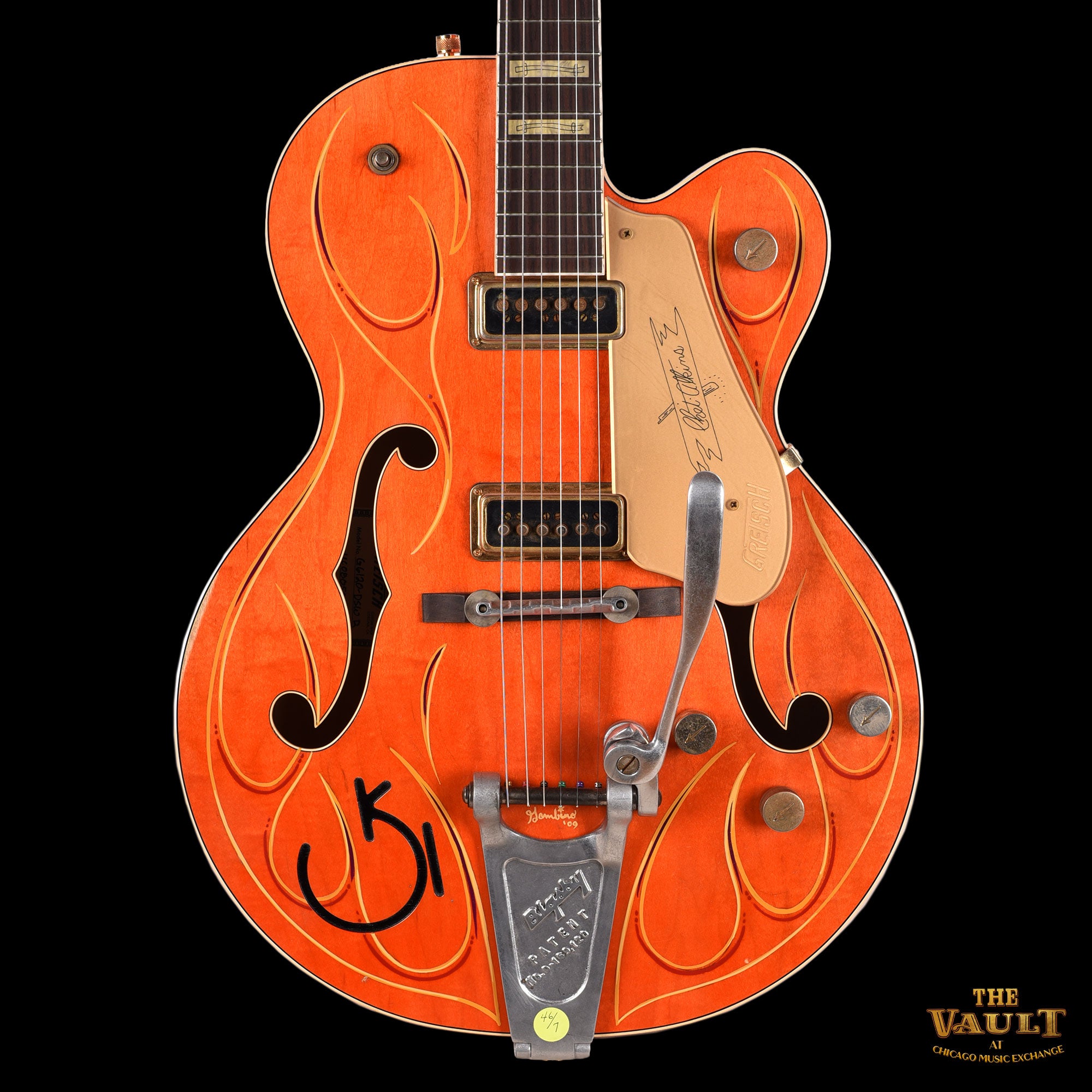 Gretsch 6120DSW Relic #310 Masterbuilt Stern Chet Orange w/ Pinstripes 2008 Electric Guitars