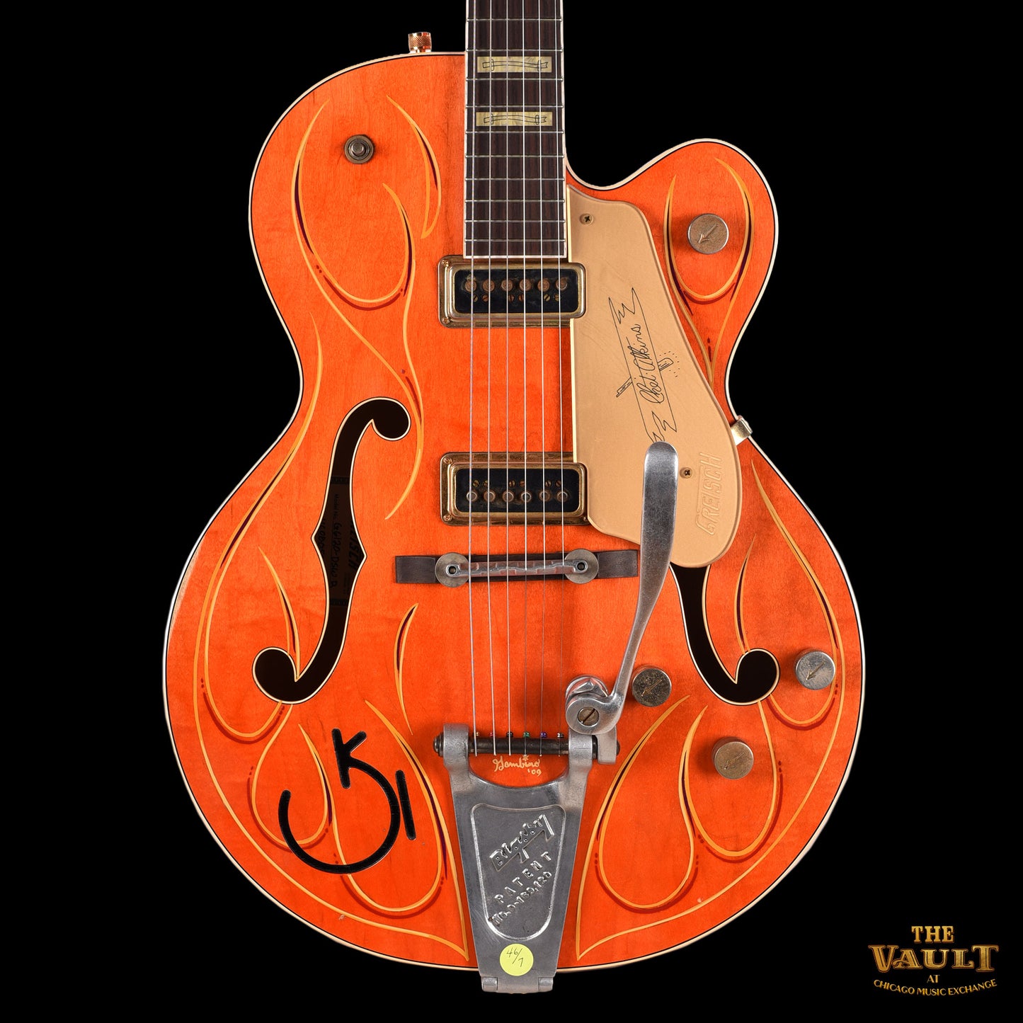 Gretsch 6120DSW Relic #310 Masterbuilt Stern Chet Orange w/ Pinstripes 2008 Electric Guitars