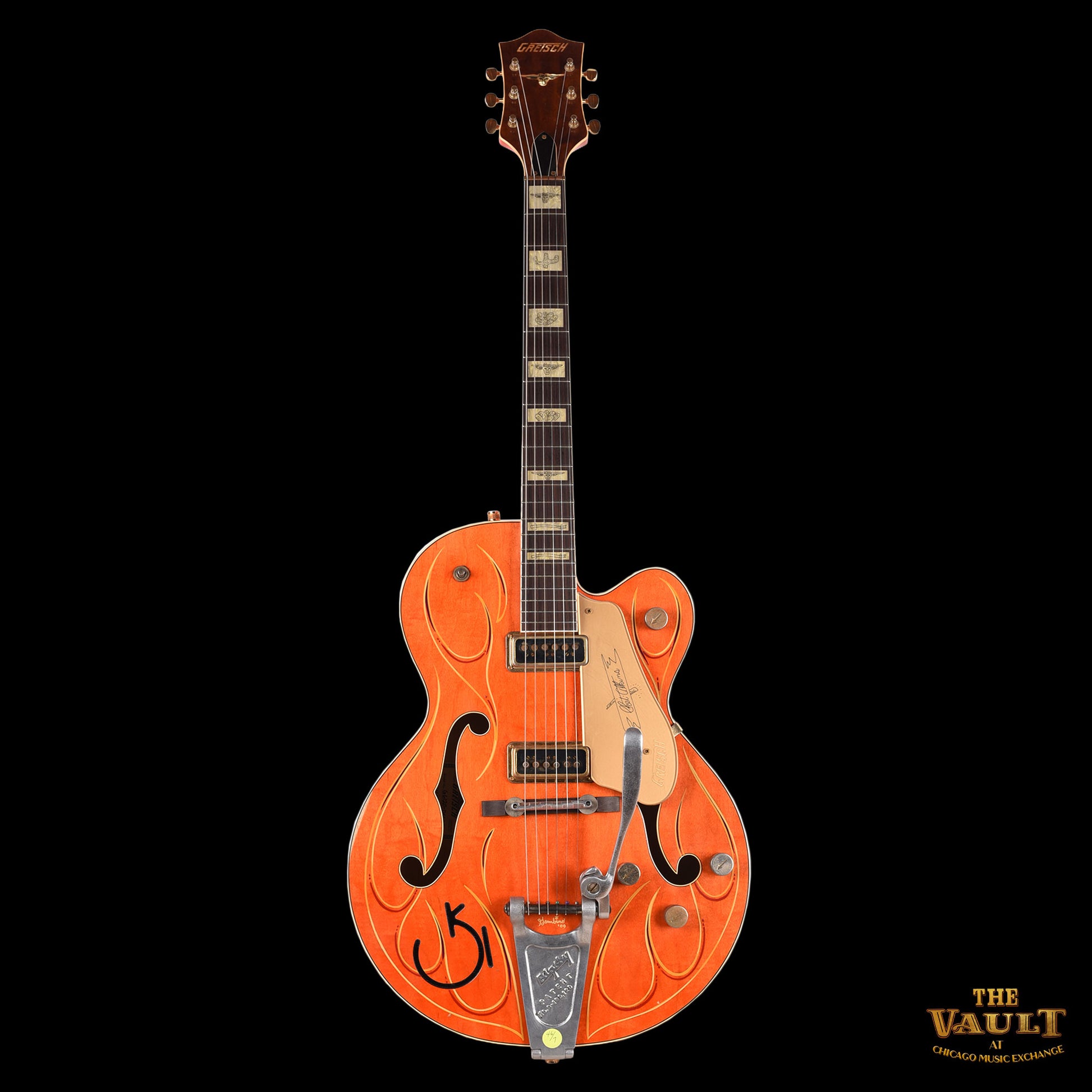 Gretsch 6120DSW Relic #310 Masterbuilt Stern Chet Orange w/ Pinstripes 2008 Electric Guitars
