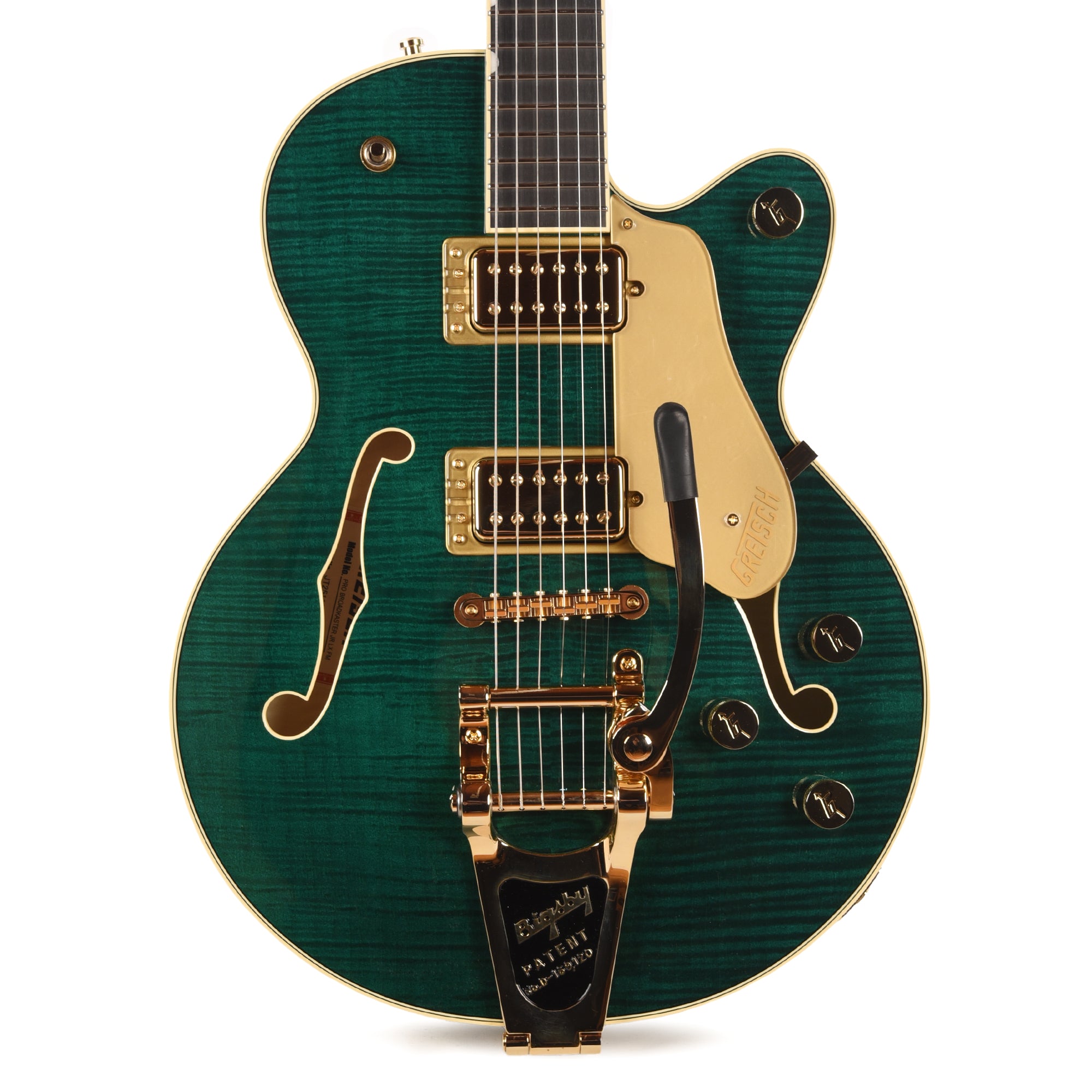 Gretsch Broadkaster Jr. LX Figured Center Block Tropic Aura Gold Hardware w/String-Thru Bigsby Electric Guitars