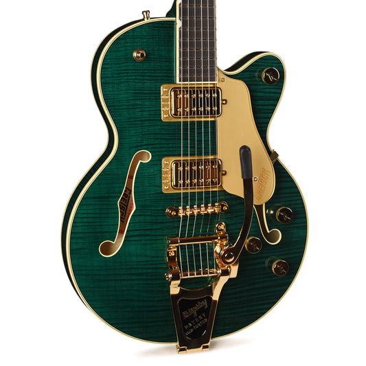 Gretsch Broadkaster Jr. LX Figured Center Block Tropic Aura Gold Hardware w/String-Thru Bigsby Electric Guitars