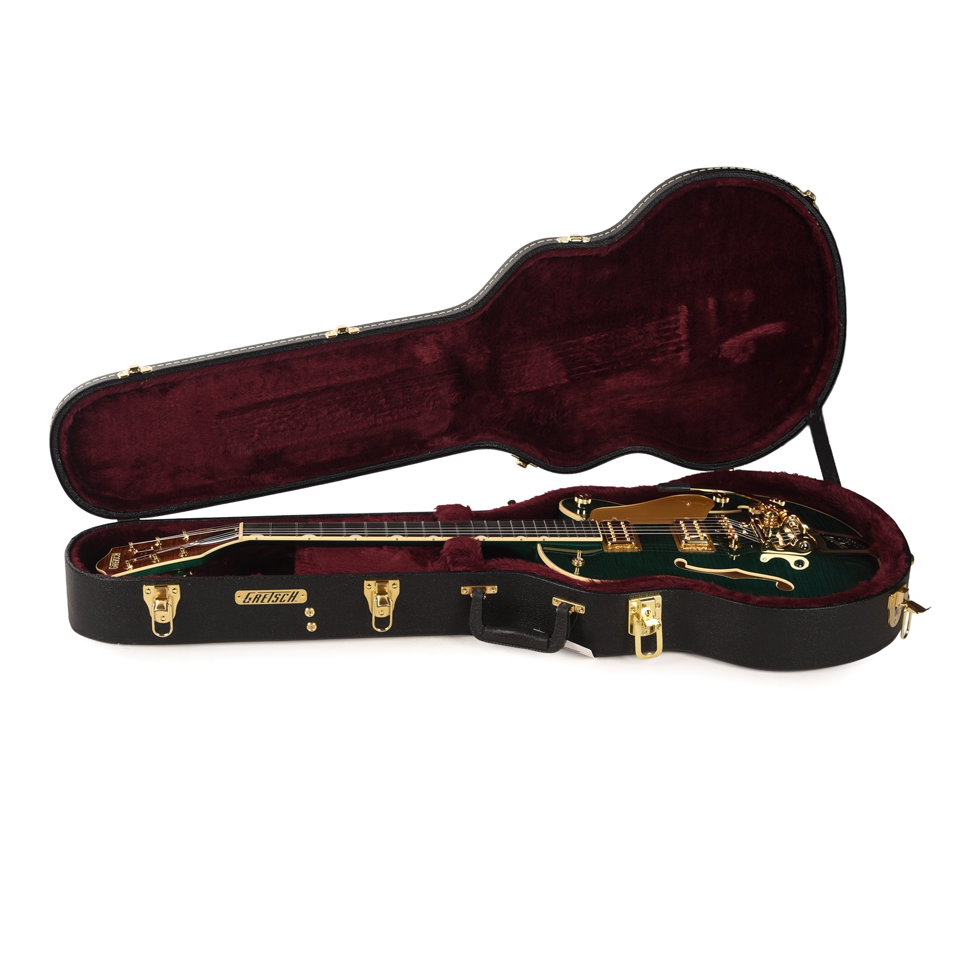 Gretsch Broadkaster Jr. LX Figured Center Block Tropic Aura Gold Hardware w/String-Thru Bigsby Electric Guitars