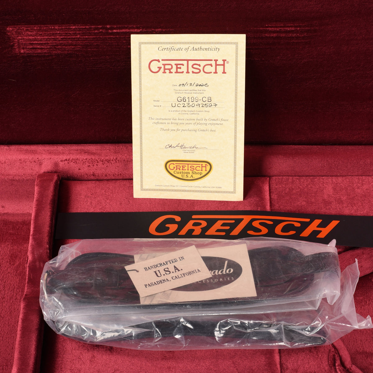 Gretsch Custom Shop Chad Henrichsen Masterbuilt G6199-CB Caddy Bo Baritone Silverburst 2023 Electric Guitars