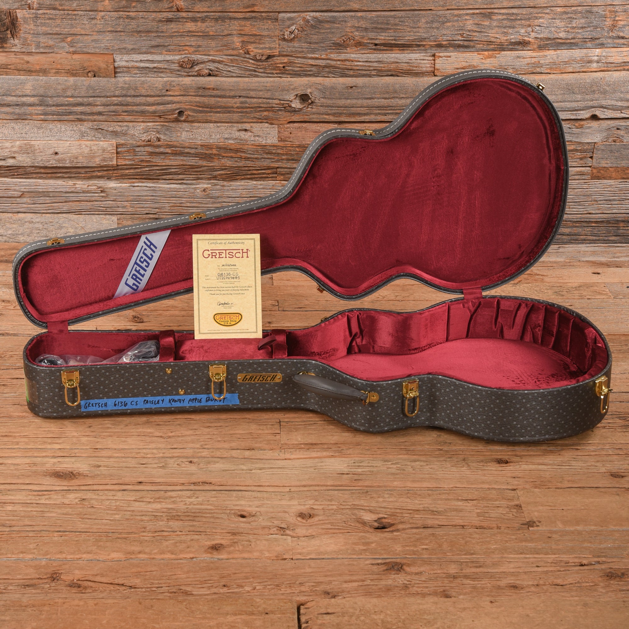 Gretsch Custom Shop G6136-55 Paisley Falcon Relic Master Built by Gonzalo Madrigal Candy Apple Burst 2025 Electric Guitars