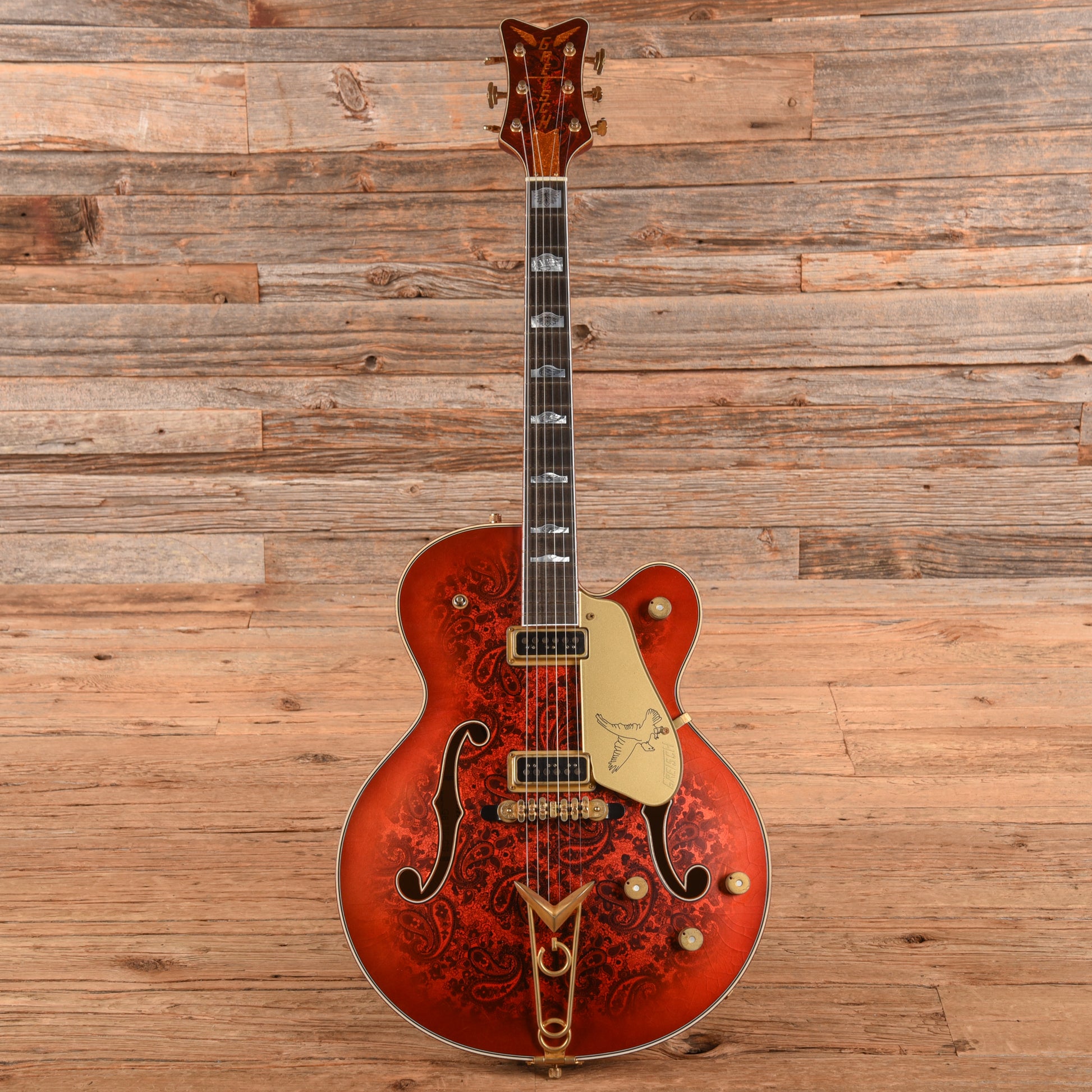 Gretsch Custom Shop G6136-55 Paisley Falcon Relic Master Built by Gonzalo Madrigal Candy Apple Burst 2025 Electric Guitars