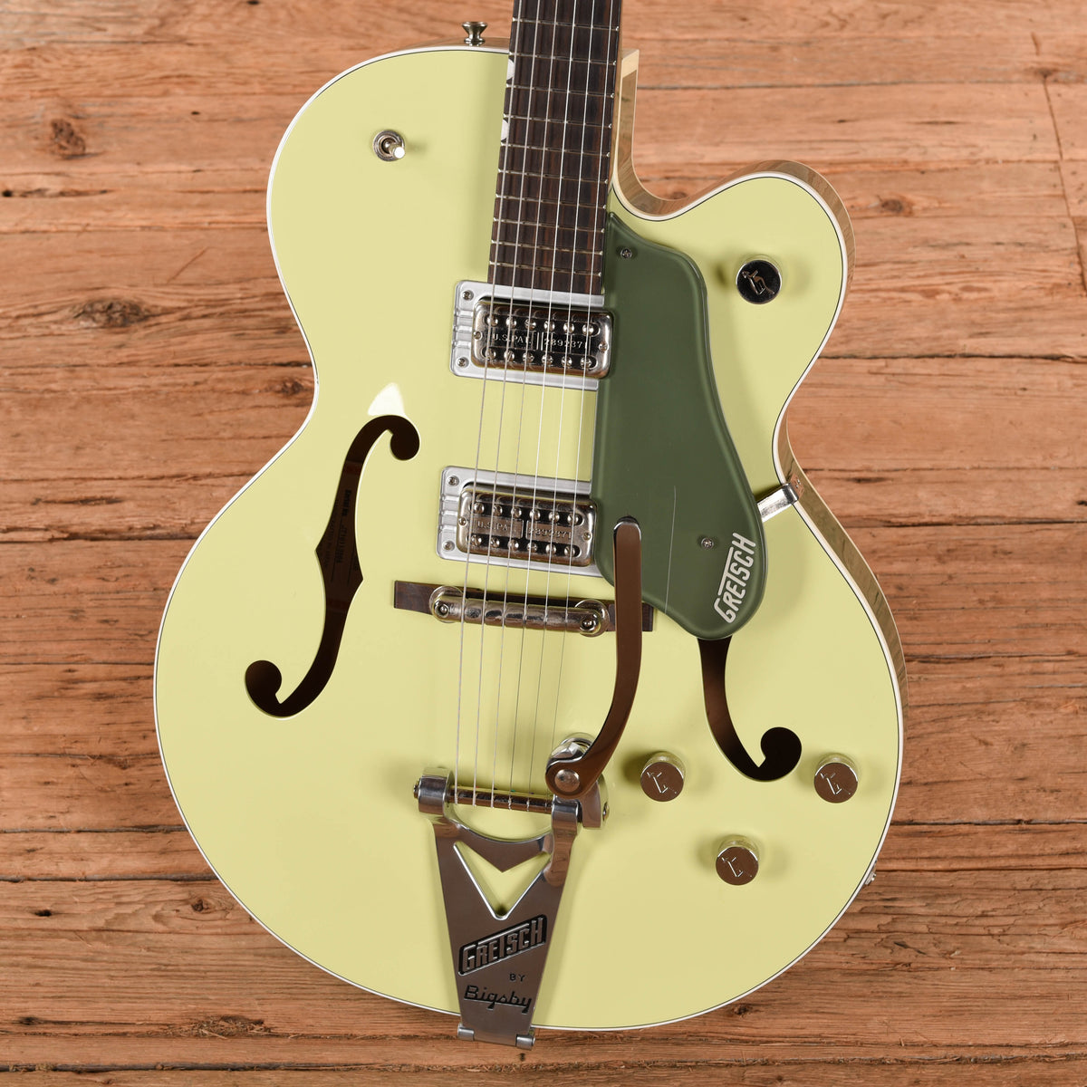 Gretsch G6118T Players Edition Anniversary with String-Thru Bigsby Smoke Green 2016 Electric Guitars