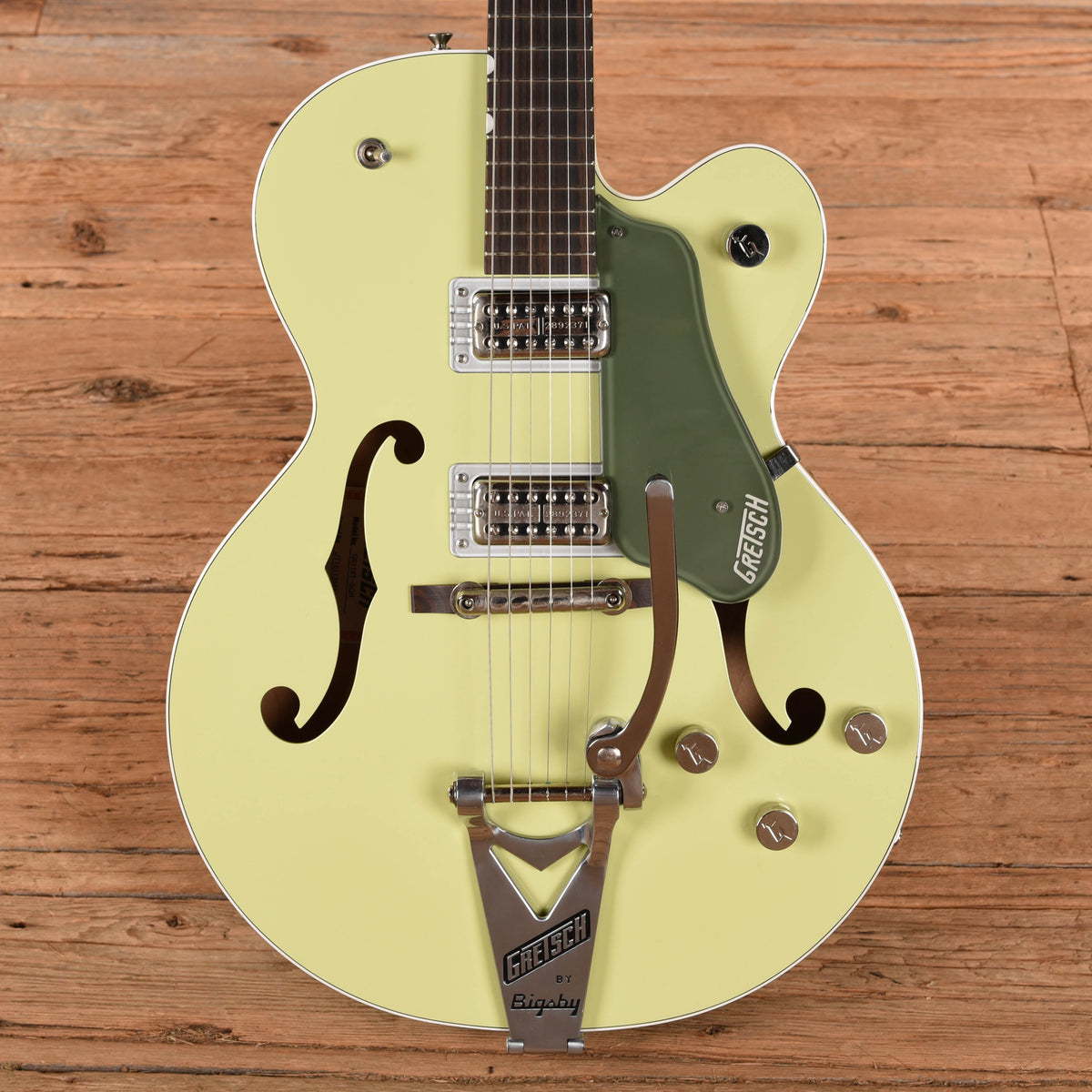 Gretsch G6118T Players Edition Anniversary with String-Thru Bigsby Smoke Green 2016 Electric Guitars