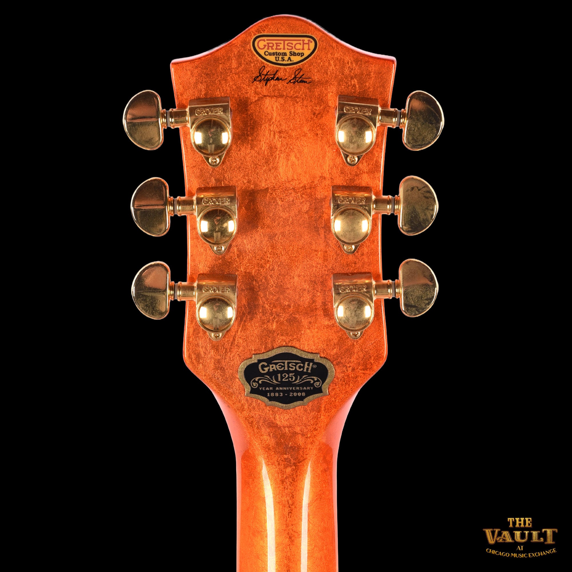 Gretsch G6120-125th 1/25 Gold Leaf Trans Orange 2008 Electric Guitars