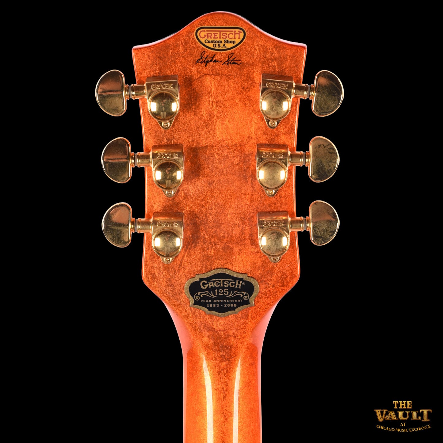 Gretsch G6120-125th 1/25 Gold Leaf Trans Orange 2008 Electric Guitars
