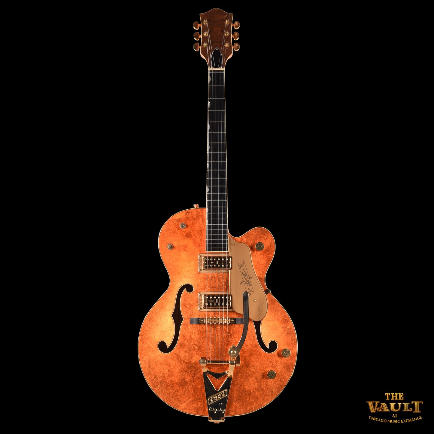 Gretsch G6120-125th 1/25 Gold Leaf Trans Orange 2008 Electric Guitars