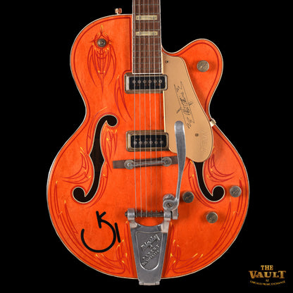 Gretsch G6120-DSW Masterbuilt Stern Chet Relic Art 1of 36 Orange w/ Pinstripe 2008 Electric Guitars