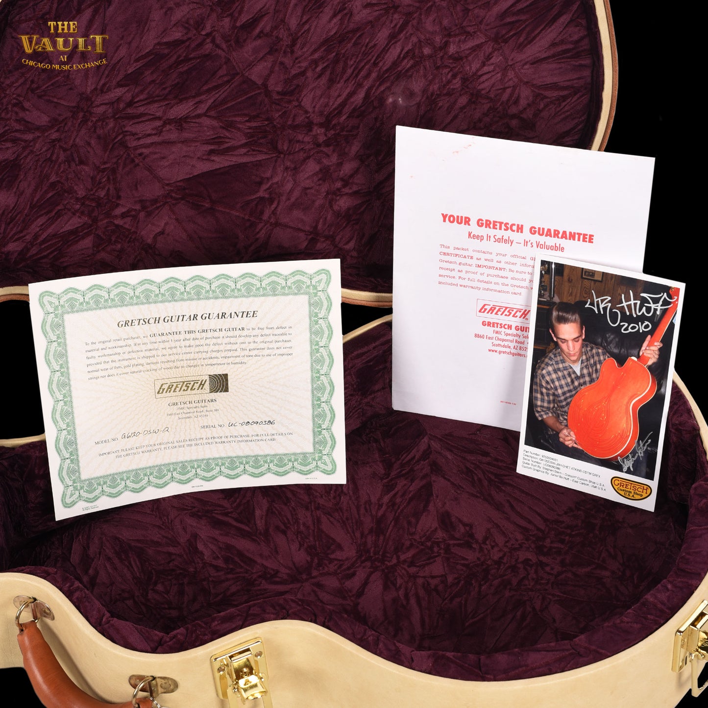 Gretsch G6120-DSW Masterbuilt Stern Chet Relic Art 1of 36 Orange w/ Pinstripe 2008 Electric Guitars