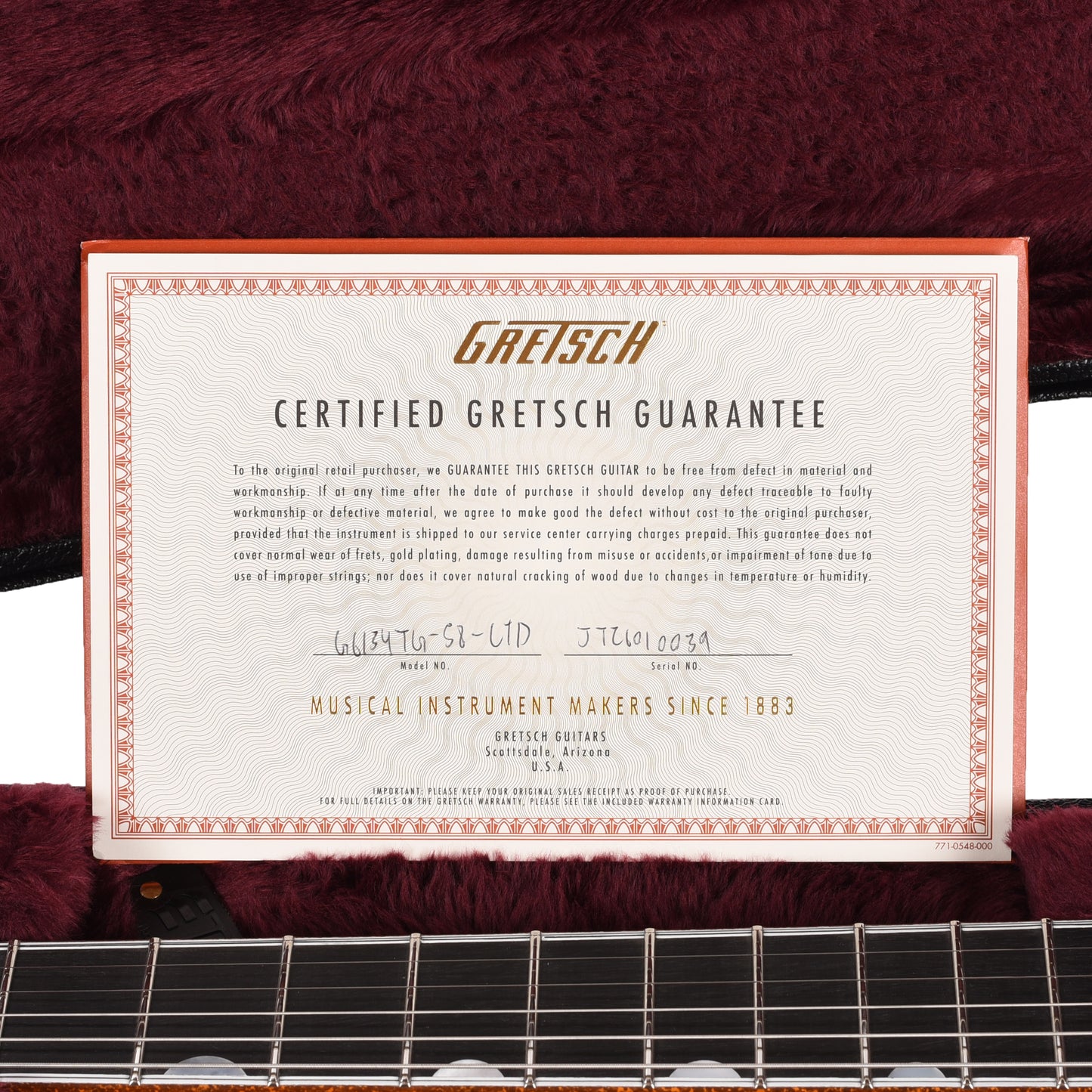 Gretsch Limited Edition G6134TG-58 1958 Custom Penguin Emerald Night w/Bigsby Electric Guitars
