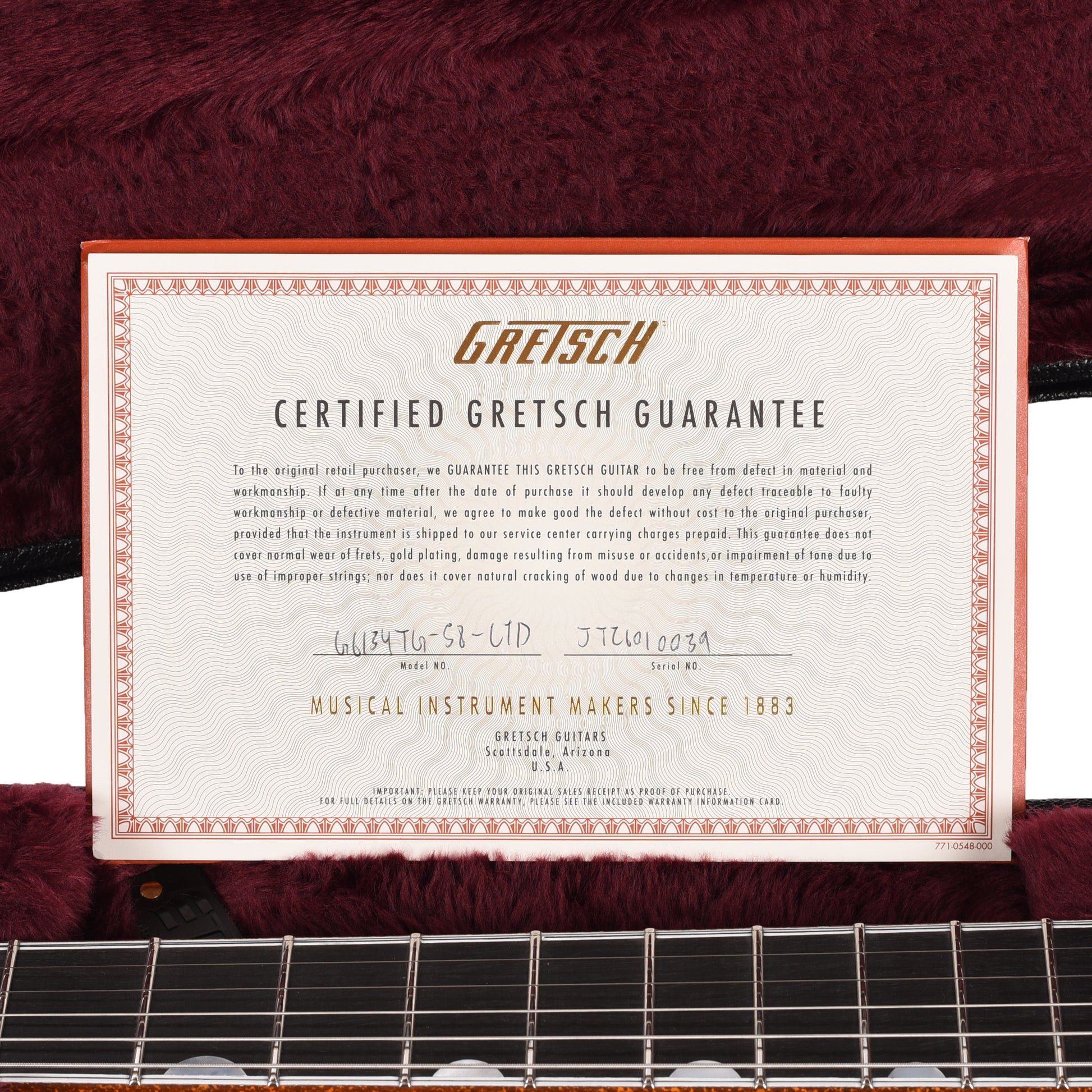 Gretsch Limited Edition G6134TG-58 1958 Custom Penguin Emerald Night w/Bigsby Electric Guitars